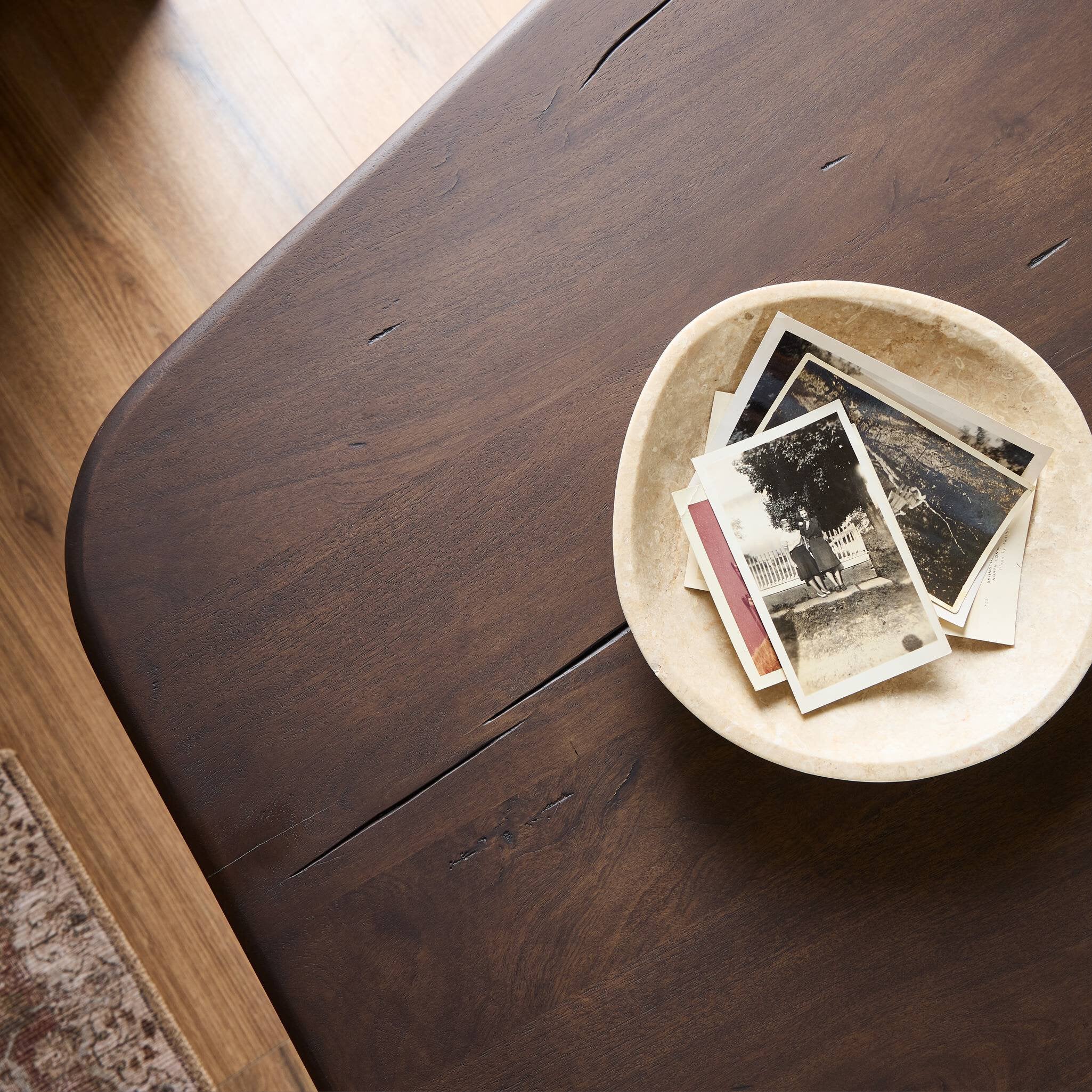 Four Hands Brennon End Table — Aged Belgium Bleach