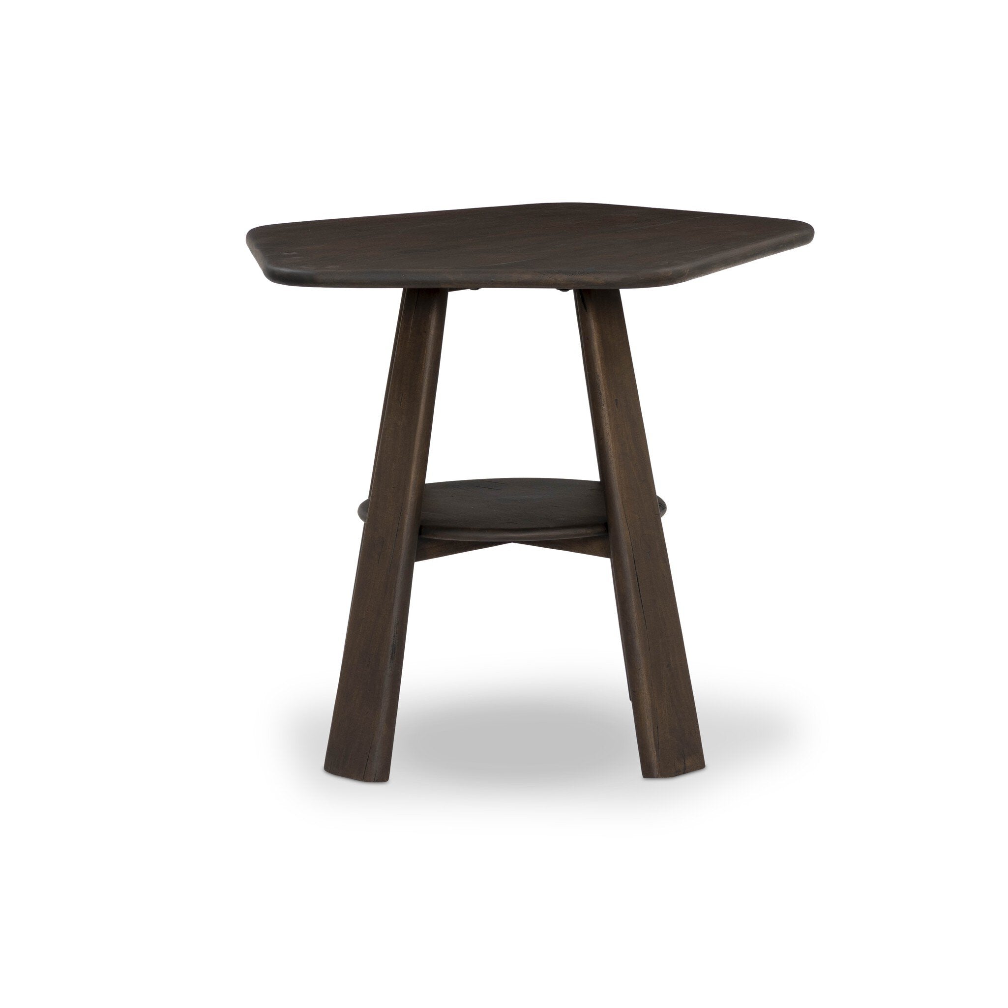 Four Hands Brennon End Table — Aged Belgium Bleach