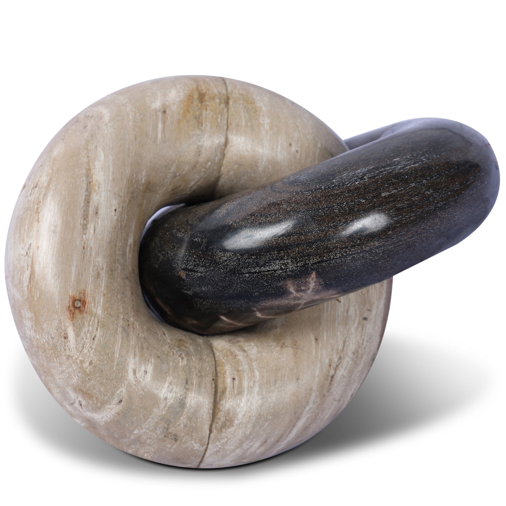 Four Hands Petrified Wood Knot — Dark Petrified Wood-Light Petrified Wood