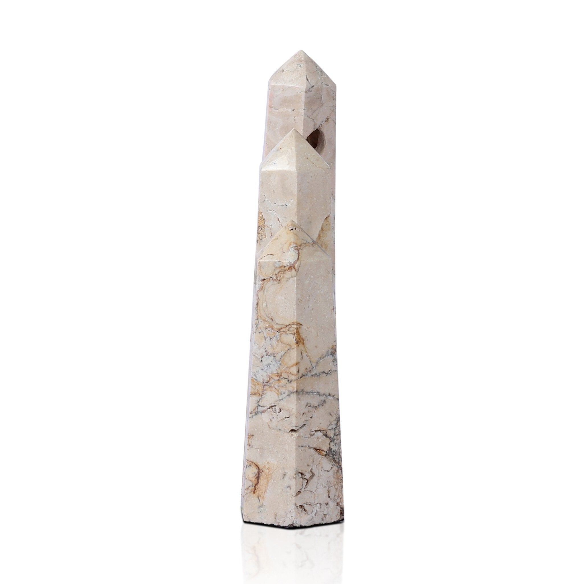 Four Hands Travertine Obelisk Set — Romano Fosse Travertine