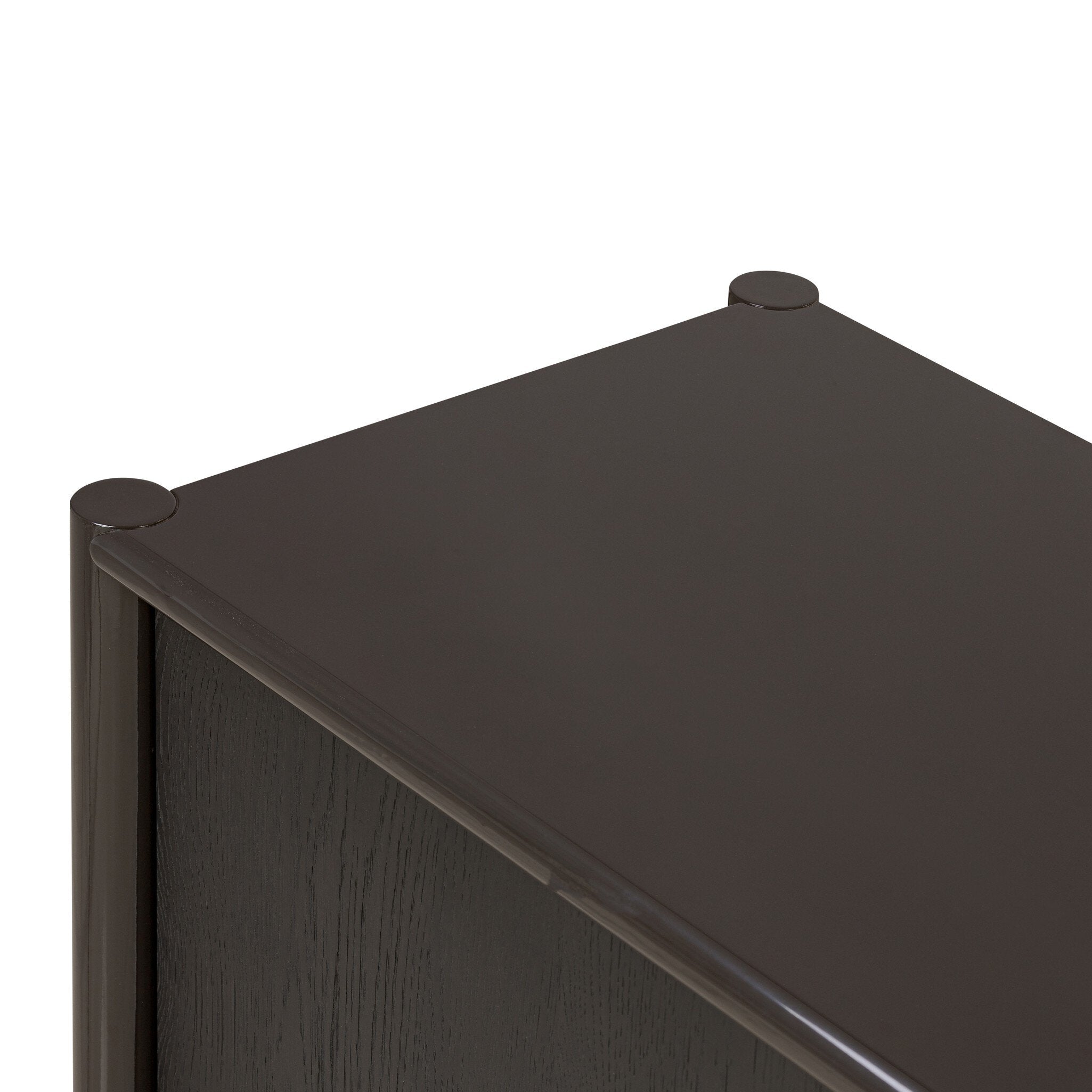 Four Hands Vinco Sideboard — Worn Black Oak-Black Onyx Lacquer-Oil Rubbed Bronze