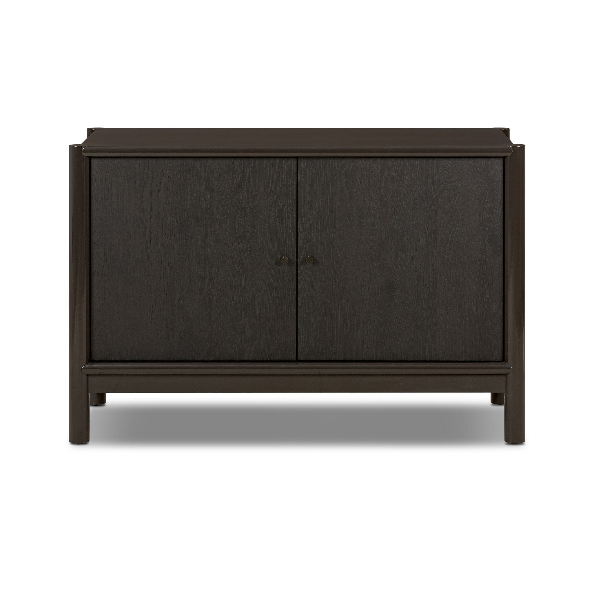 Four Hands Vinco Sideboard — Worn Black Oak-Black Onyx Lacquer-Oil Rubbed Bronze