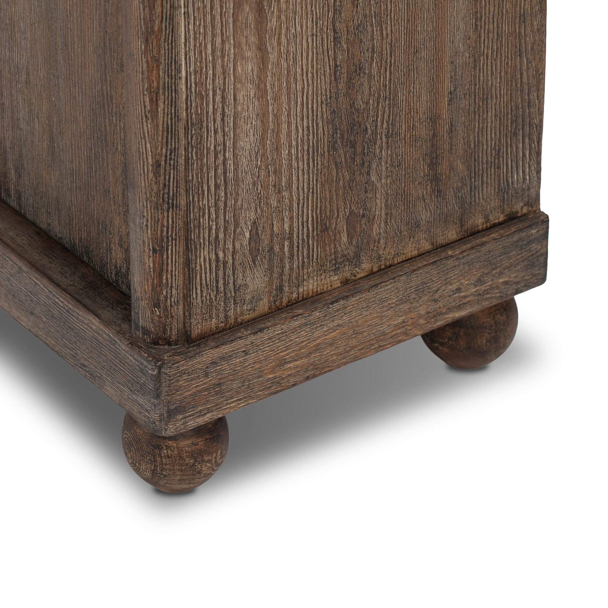 Four Hands Alcott Cabinet — Distressed Cocoa Pine-Distressed Cocoa Pine Veneer-Aged Iron