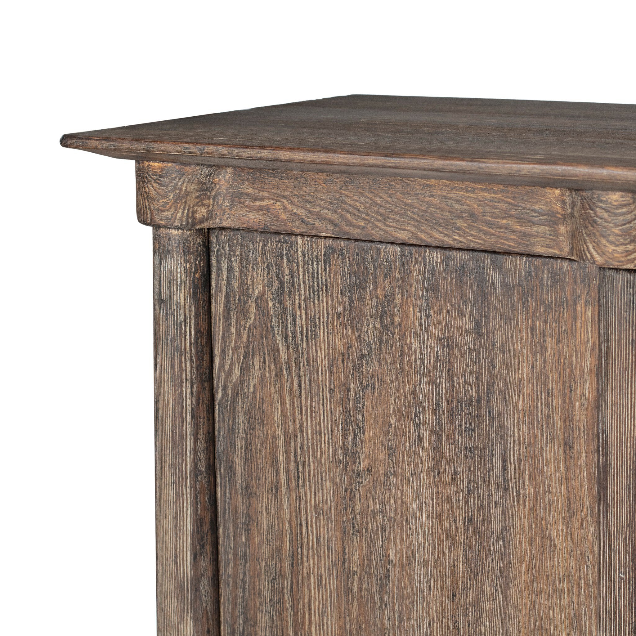 Four Hands Alcott Cabinet — Distressed Cocoa Pine-Distressed Cocoa Pine Veneer-Aged Iron