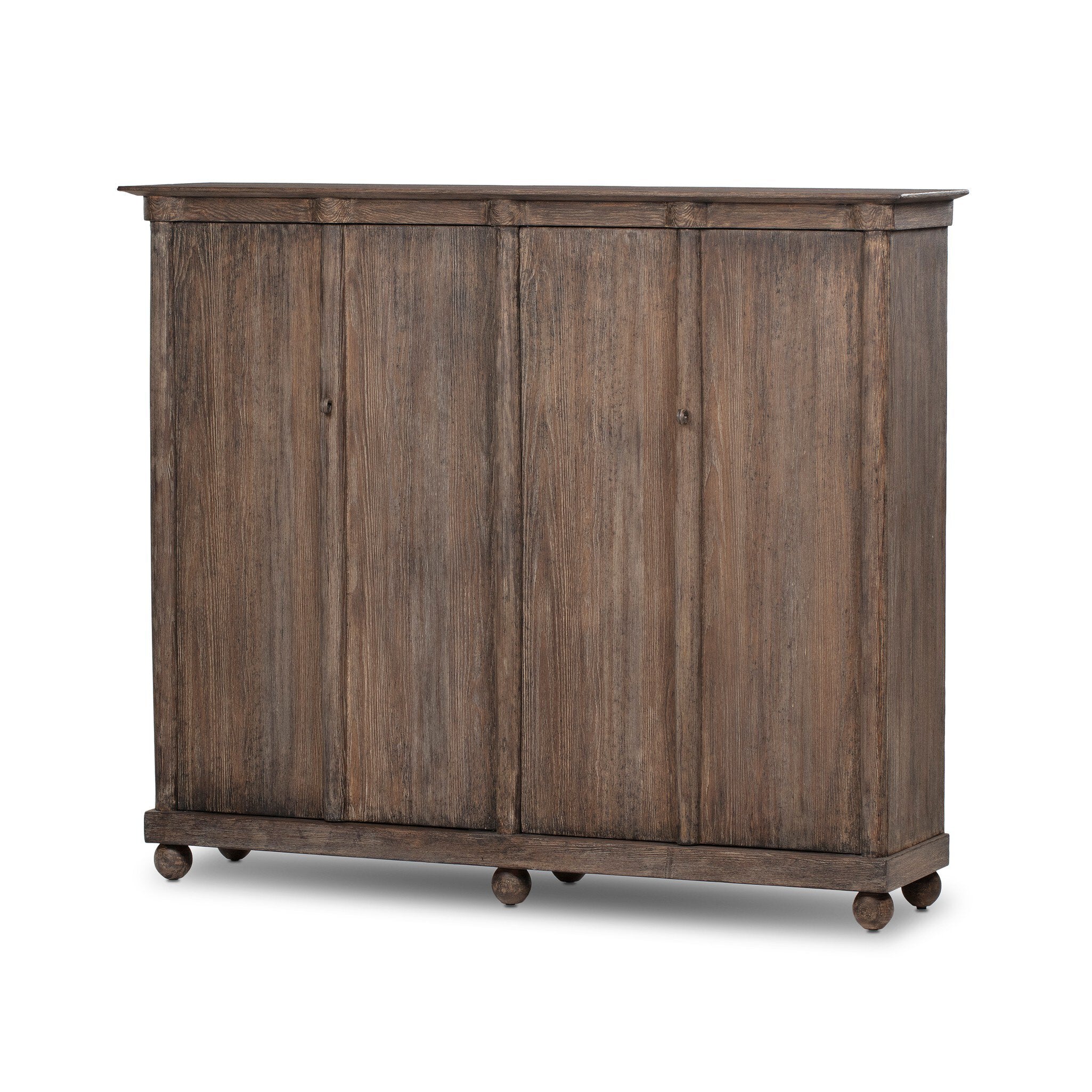 Four Hands Alcott Cabinet — Distressed Cocoa Pine-Distressed Cocoa Pine Veneer-Aged Iron