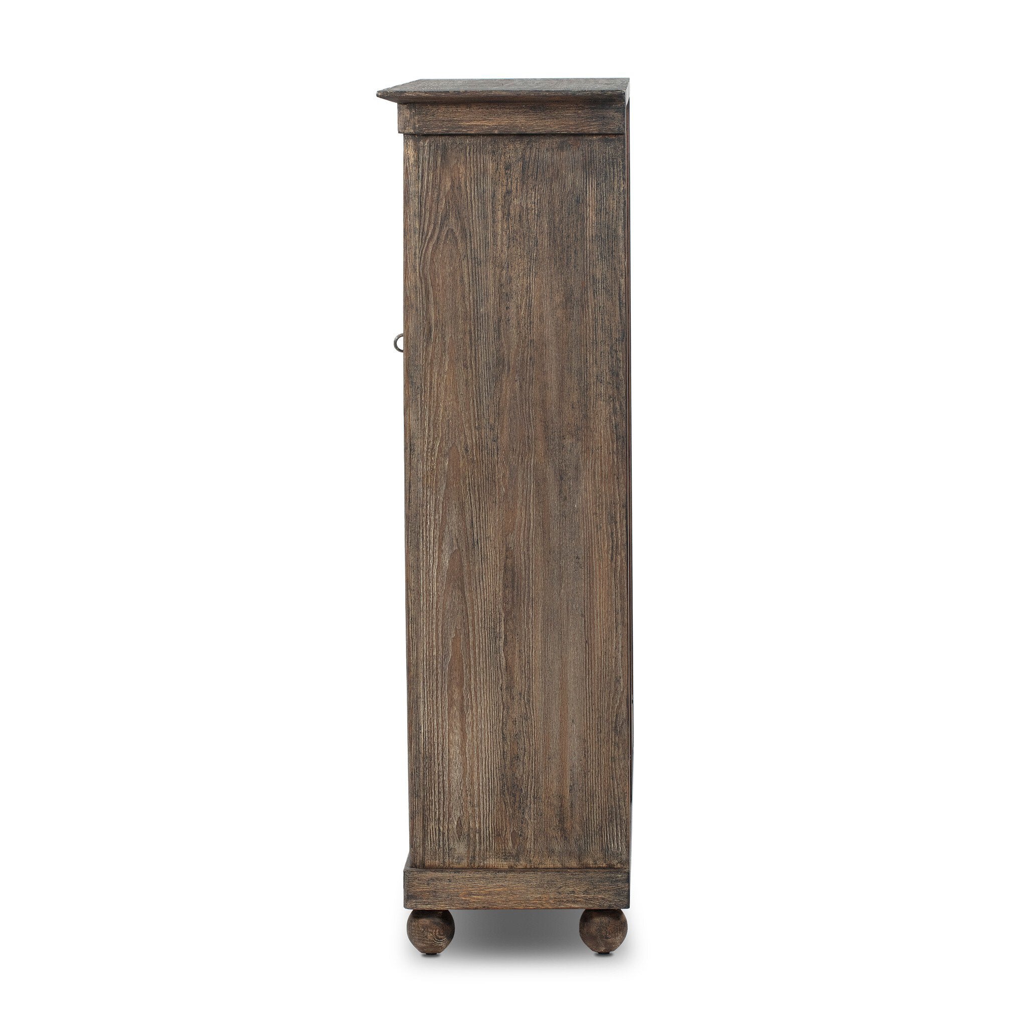 Four Hands Alcott Cabinet — Distressed Cocoa Pine-Distressed Cocoa Pine Veneer-Aged Iron