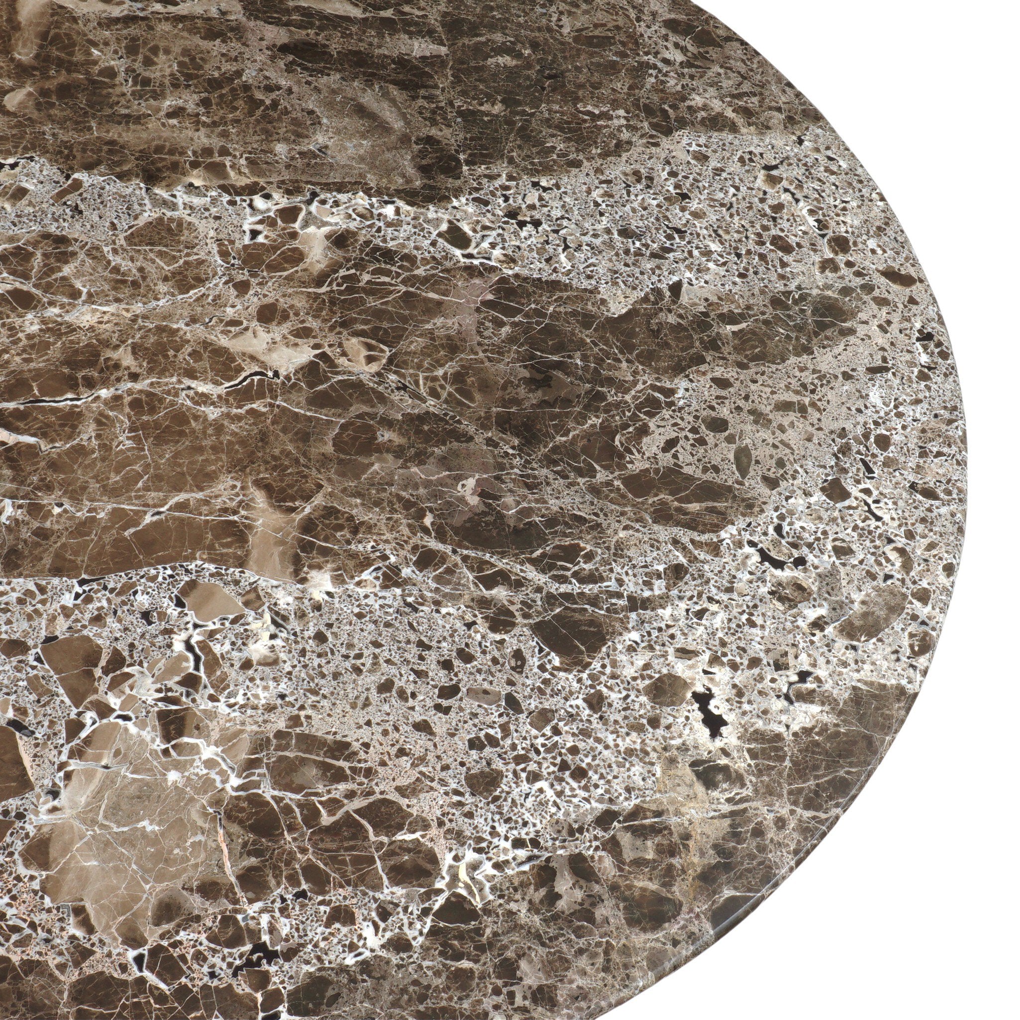 Four Hands Pavlo Coffee Table — Dark Brown Acacia-Brown Marble