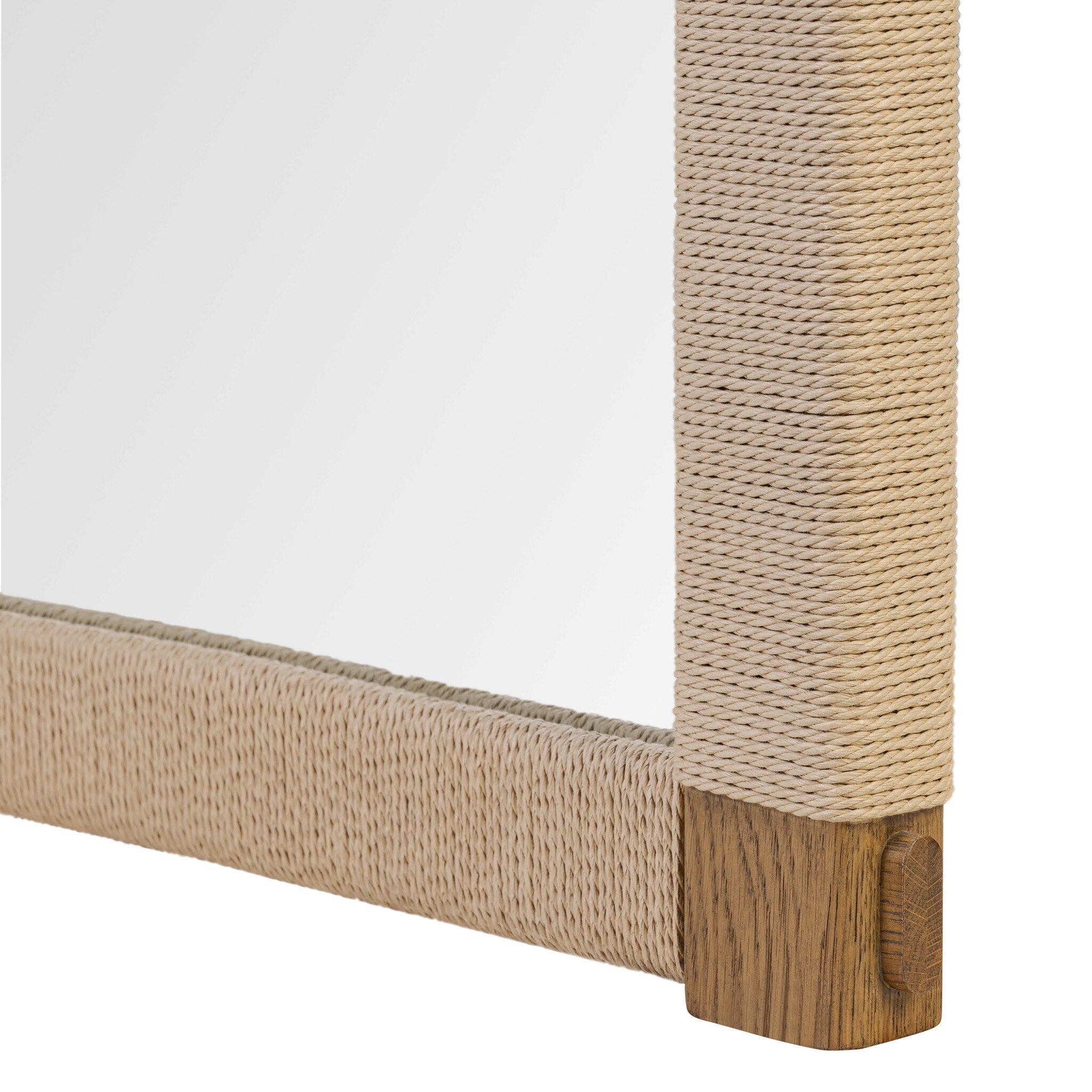 Four Hands Janey Mirror — Fawn Oak-Natural Paper Cord