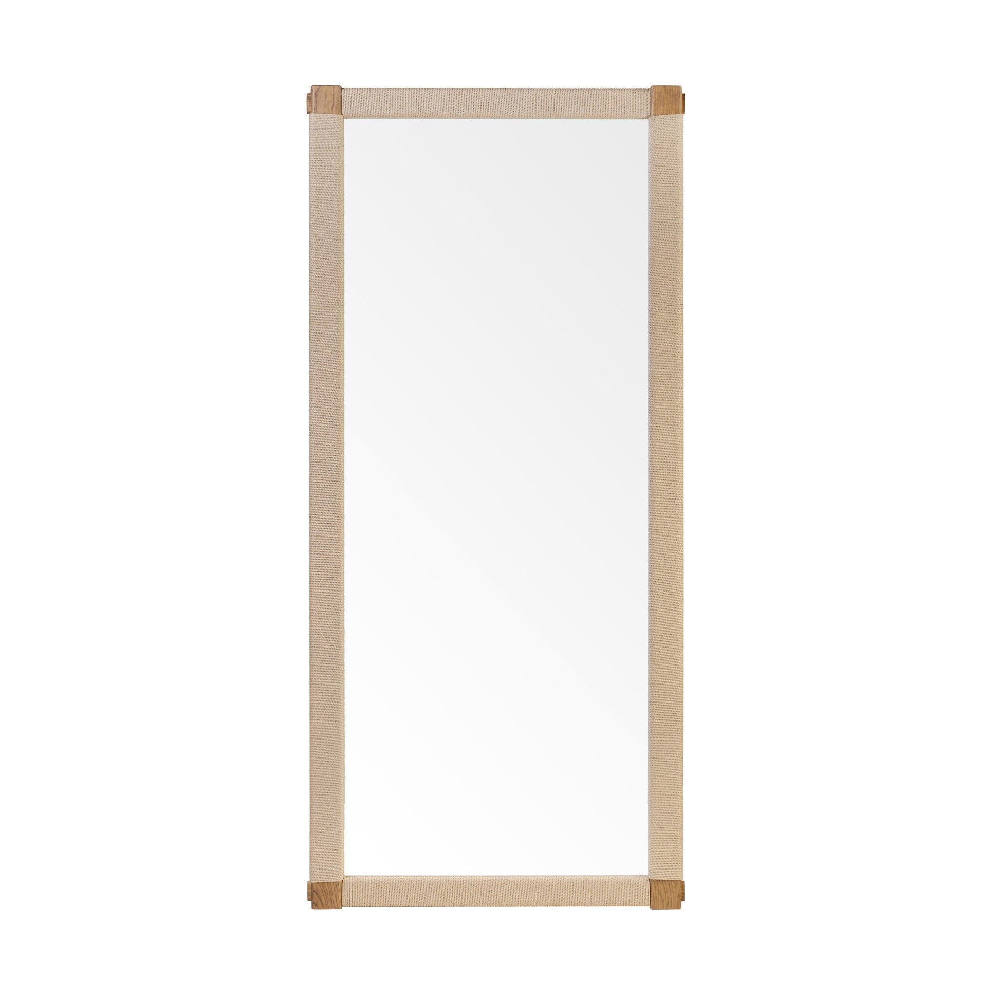 Four Hands Janey Mirror — Fawn Oak-Natural Paper Cord