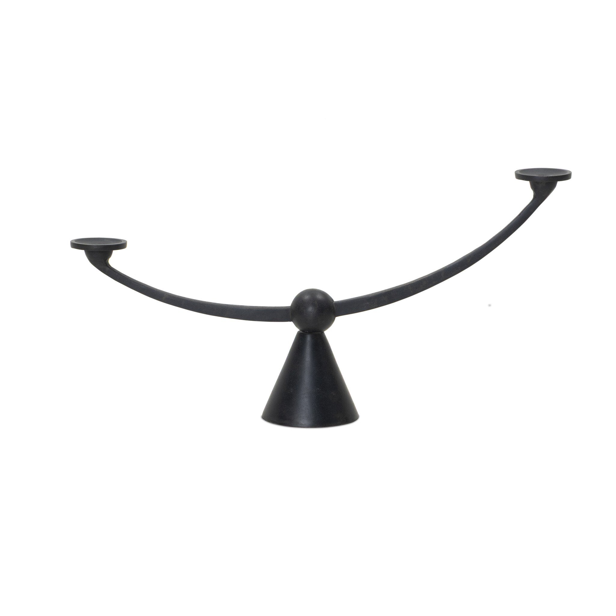 Four Hands Santu Candle Holder — Black Antique