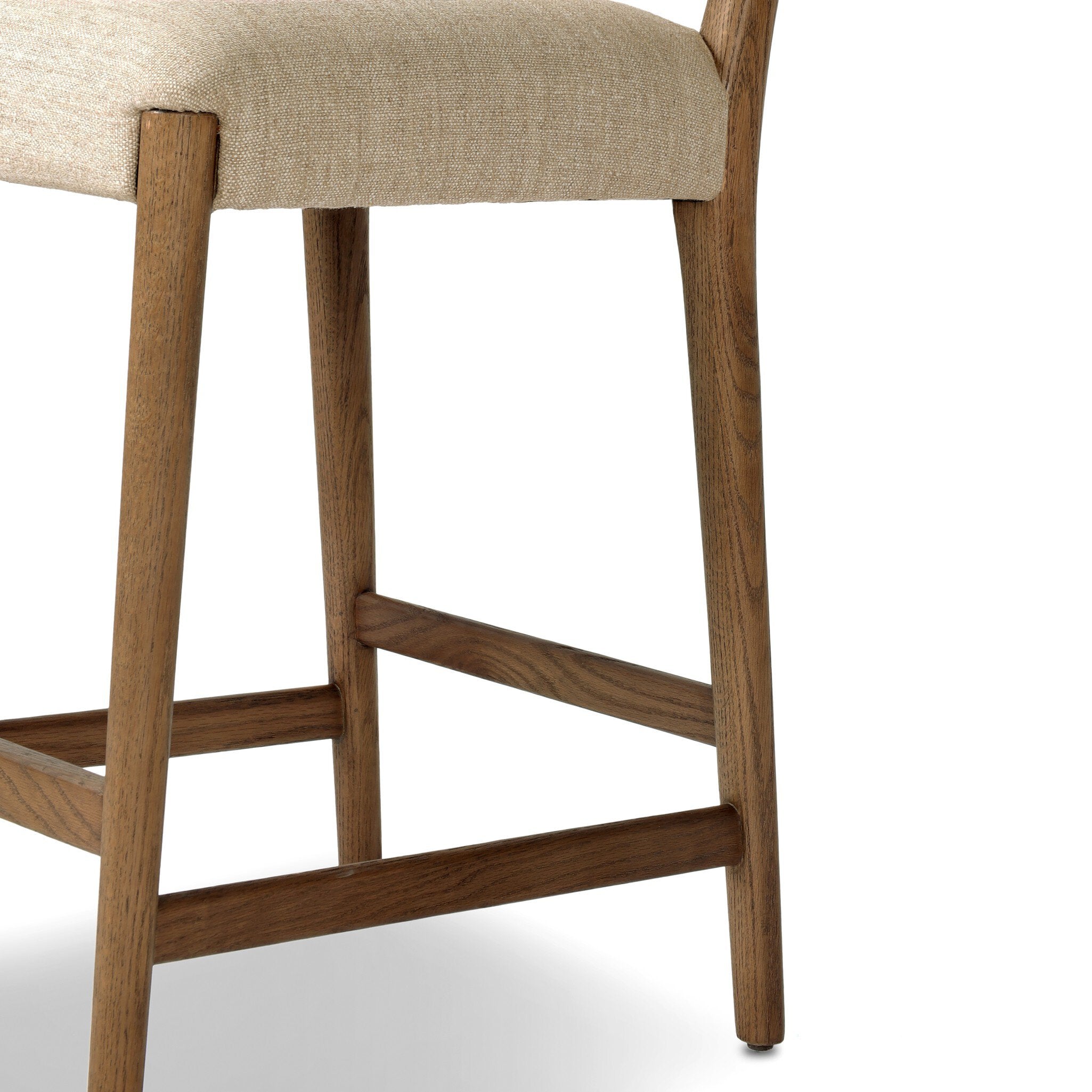 Four Hands Rothler Bar + Counter Stool — Alcala Wheat-Tan Ash-Double Twisted Paper Cord-Counter