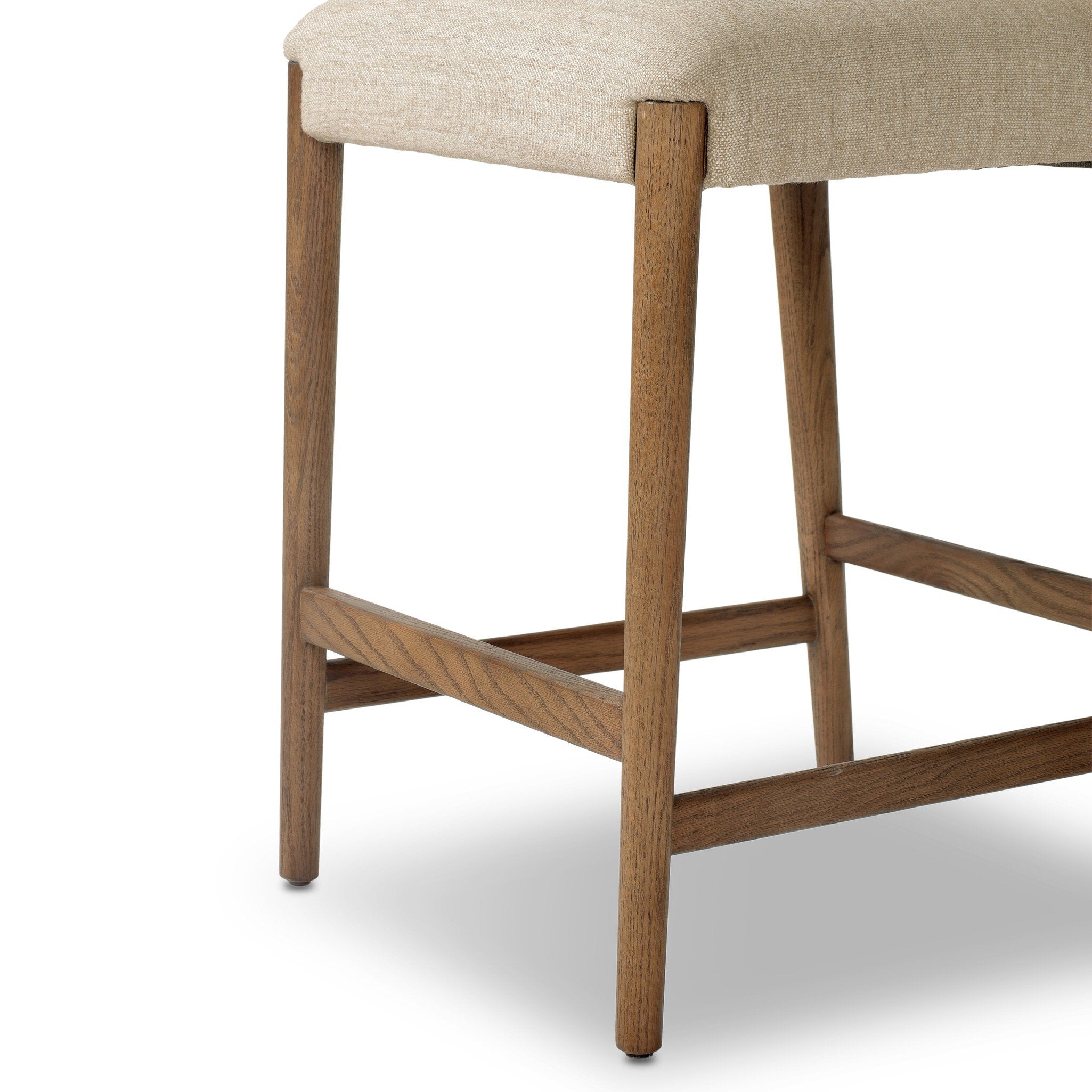 Four Hands Rothler Bar + Counter Stool — Alcala Wheat-Tan Ash-Double Twisted Paper Cord-Counter
