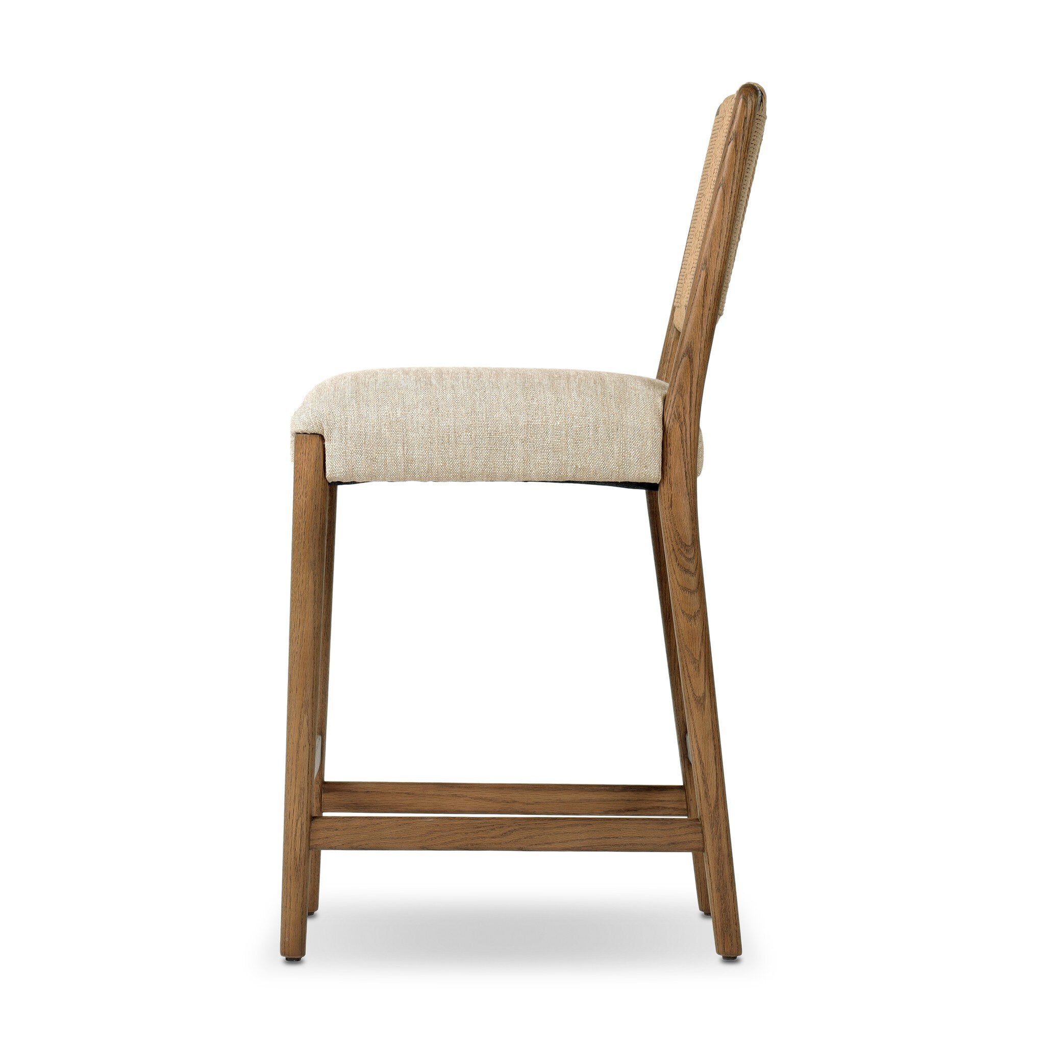 Four Hands Rothler Bar + Counter Stool — Alcala Wheat-Tan Ash-Double Twisted Paper Cord-Counter