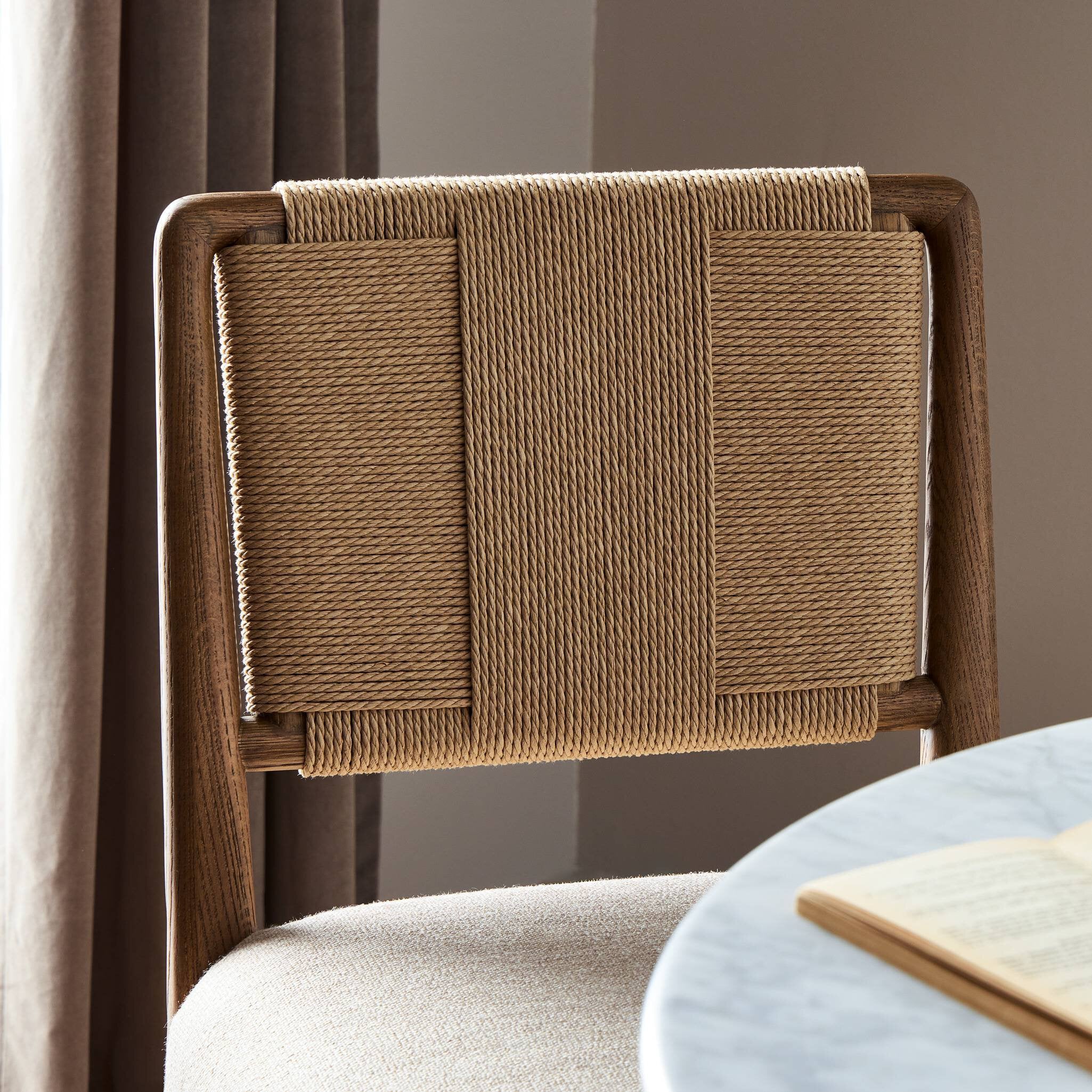 Four Hands Rothler Bar + Counter Stool — Alcala Wheat-Tan Oak-Double Twisted Paper Cord-Bar