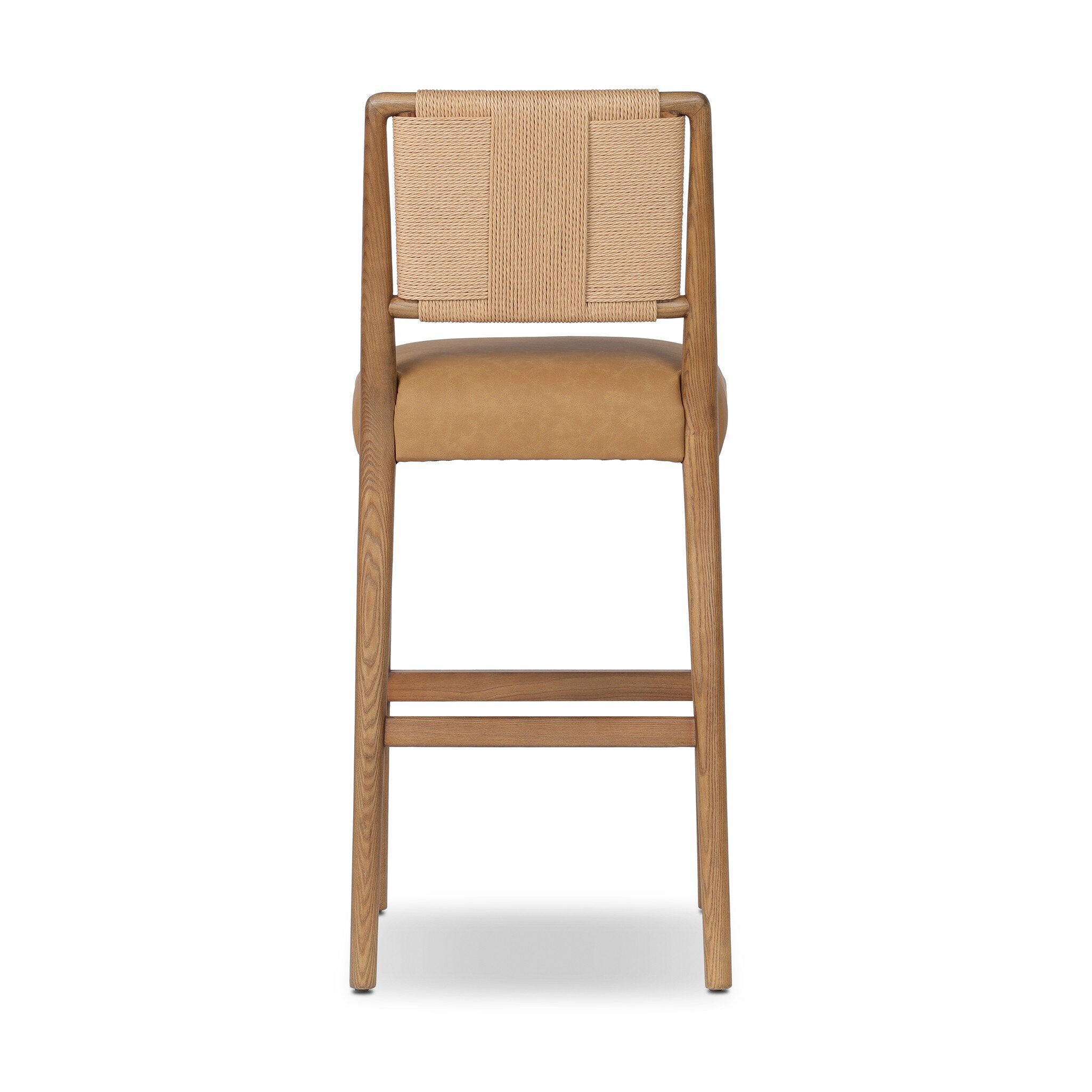 Four Hands Rothler Bar + Counter Stool — Maestro Camel-Tan Ash-Double Twisted Paper Cord-Bar