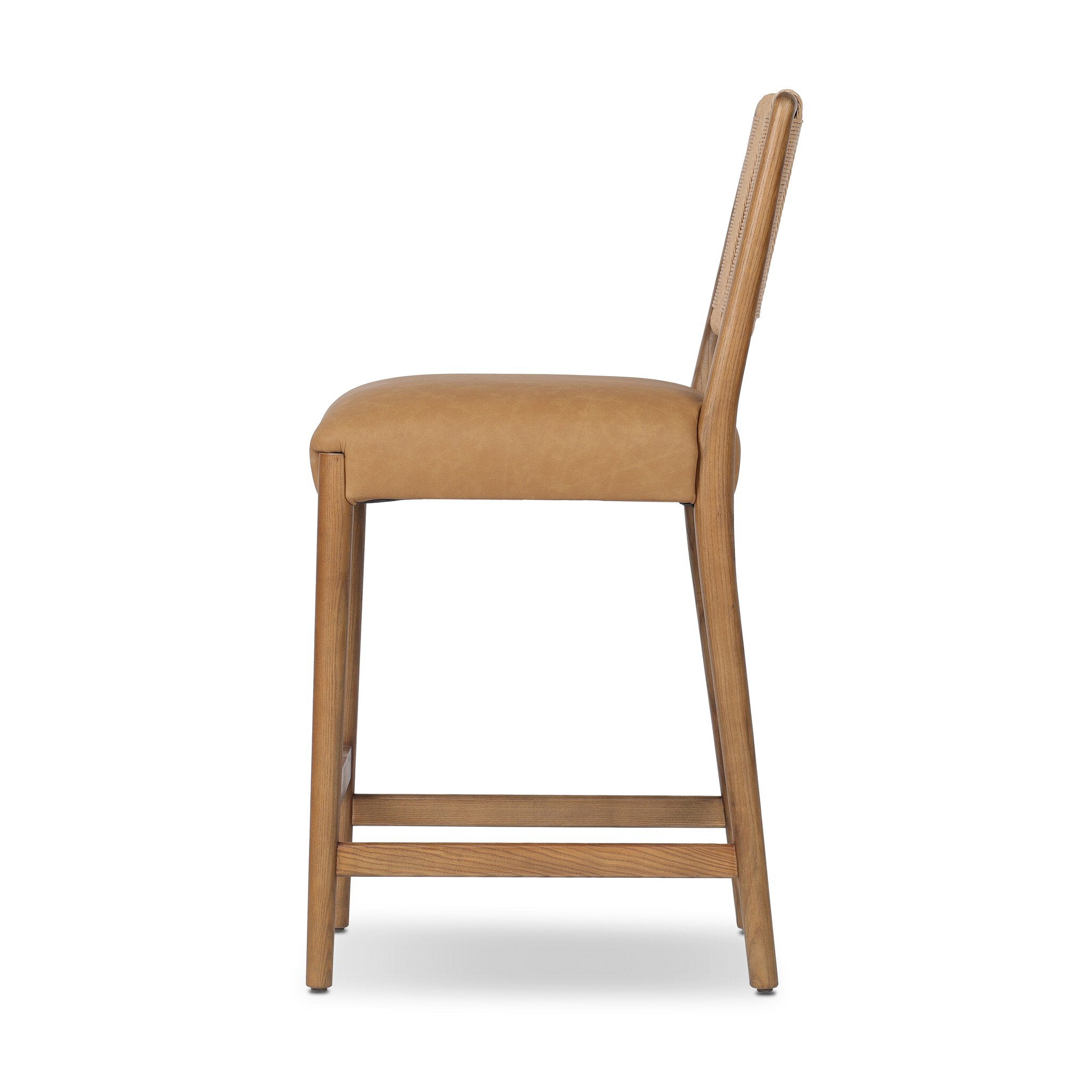 Four Hands Rothler Bar + Counter Stool — Maestro Camel-Tan Ash-Double Twisted Paper Cord-Counter