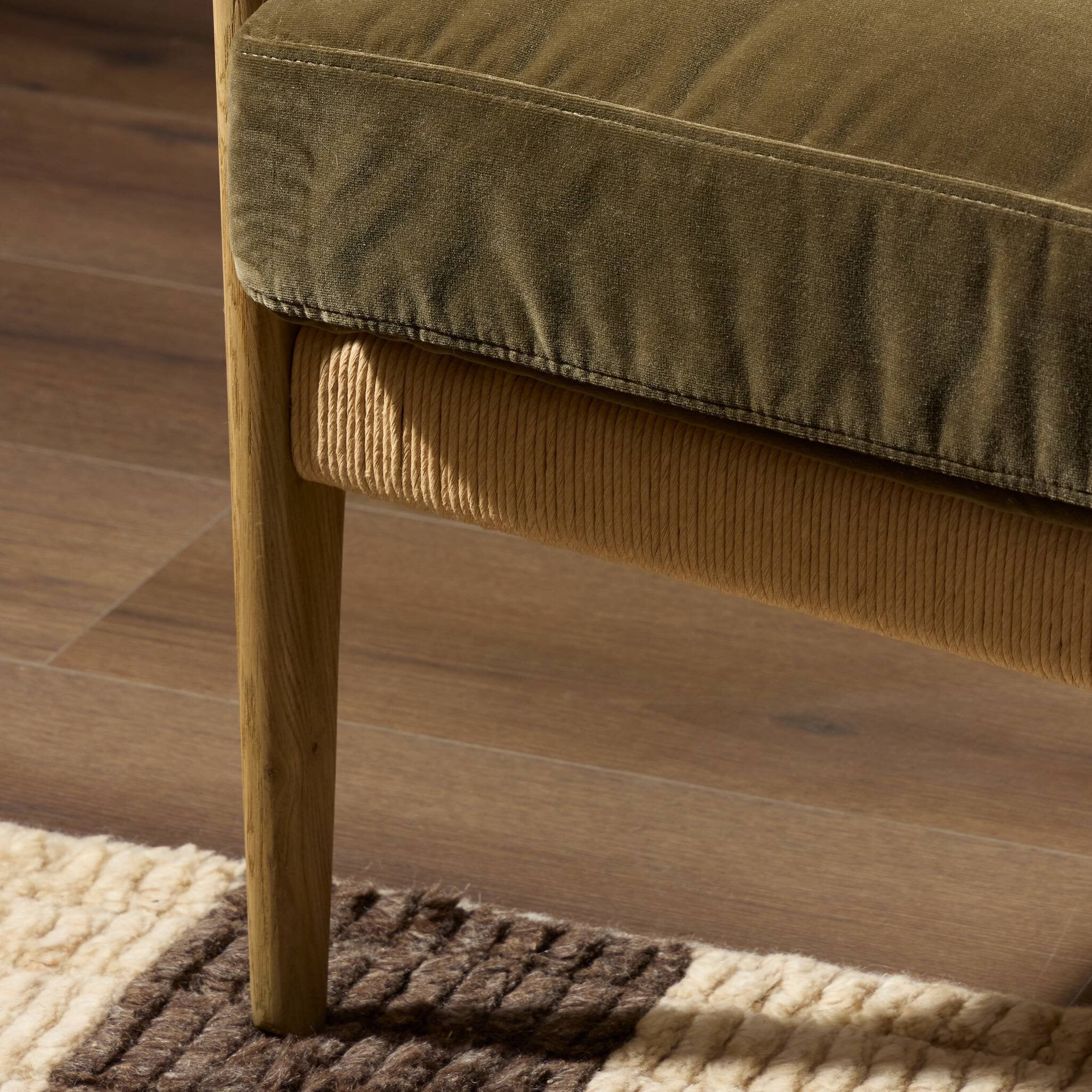 Four Hands Barwin Chair — Surrey Olive-Aged Natural Oak-Natural Paper Cord - 4mm