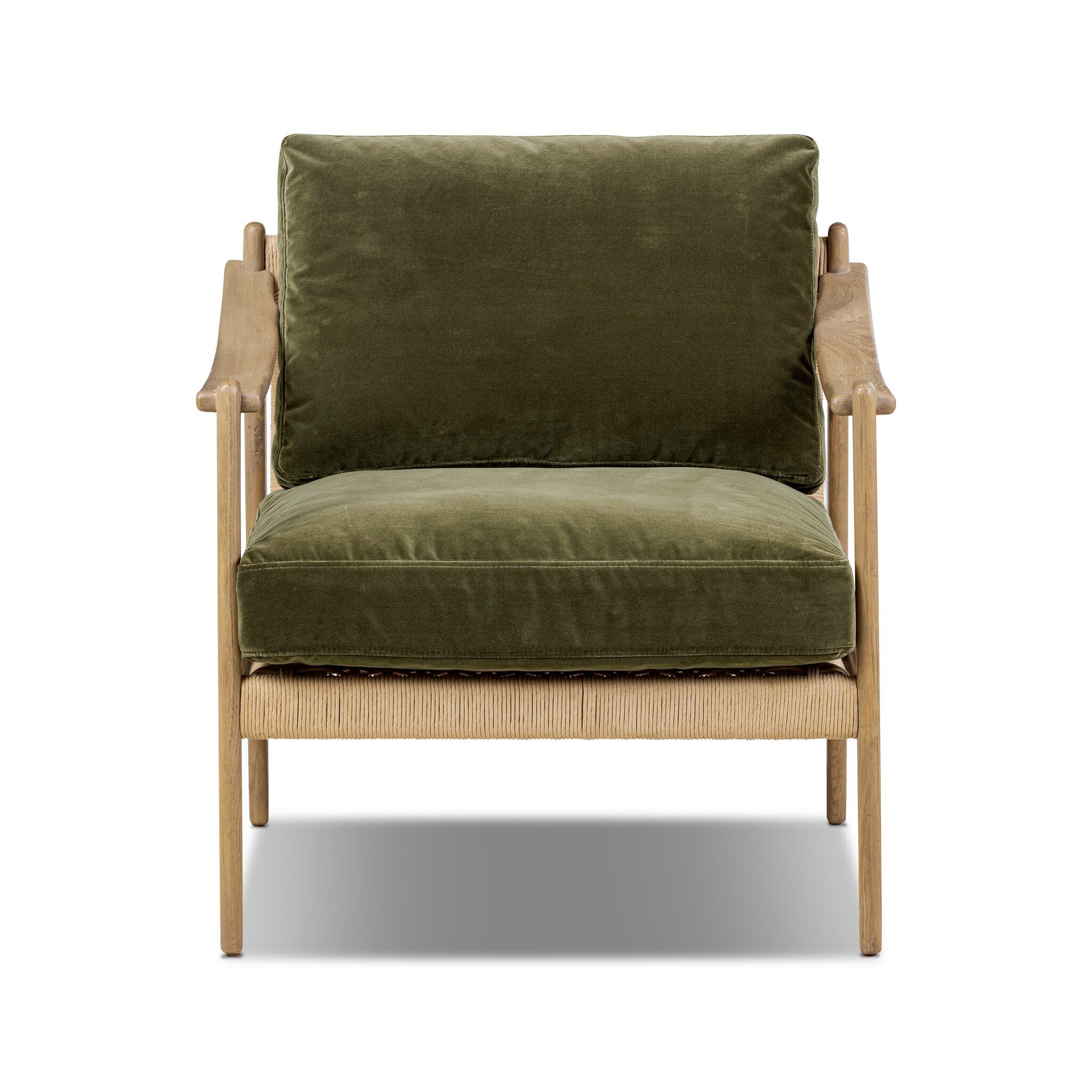 Four Hands Barwin Chair — Surrey Olive-Aged Natural Oak-Natural Paper Cord - 4mm