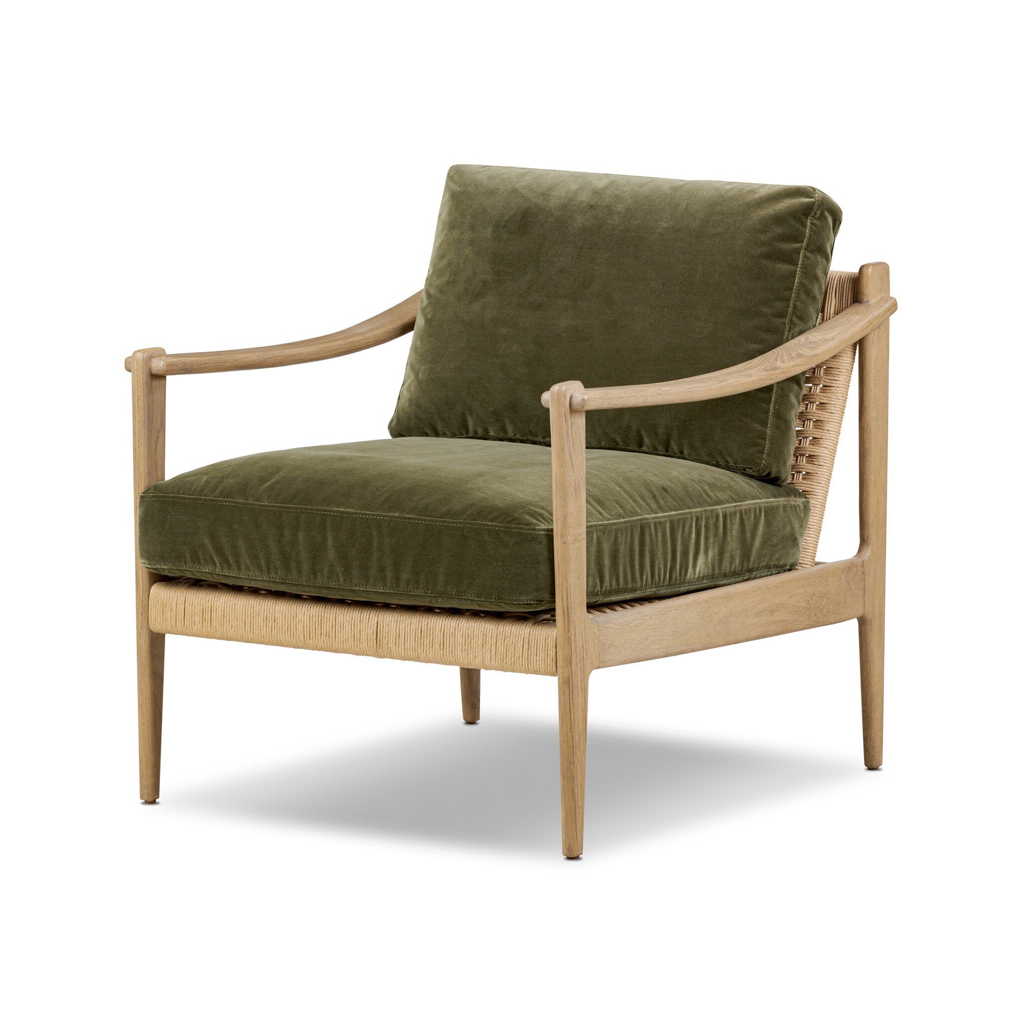 Four Hands Barwin Chair — Surrey Olive-Aged Natural Oak-Natural Paper Cord - 4mm