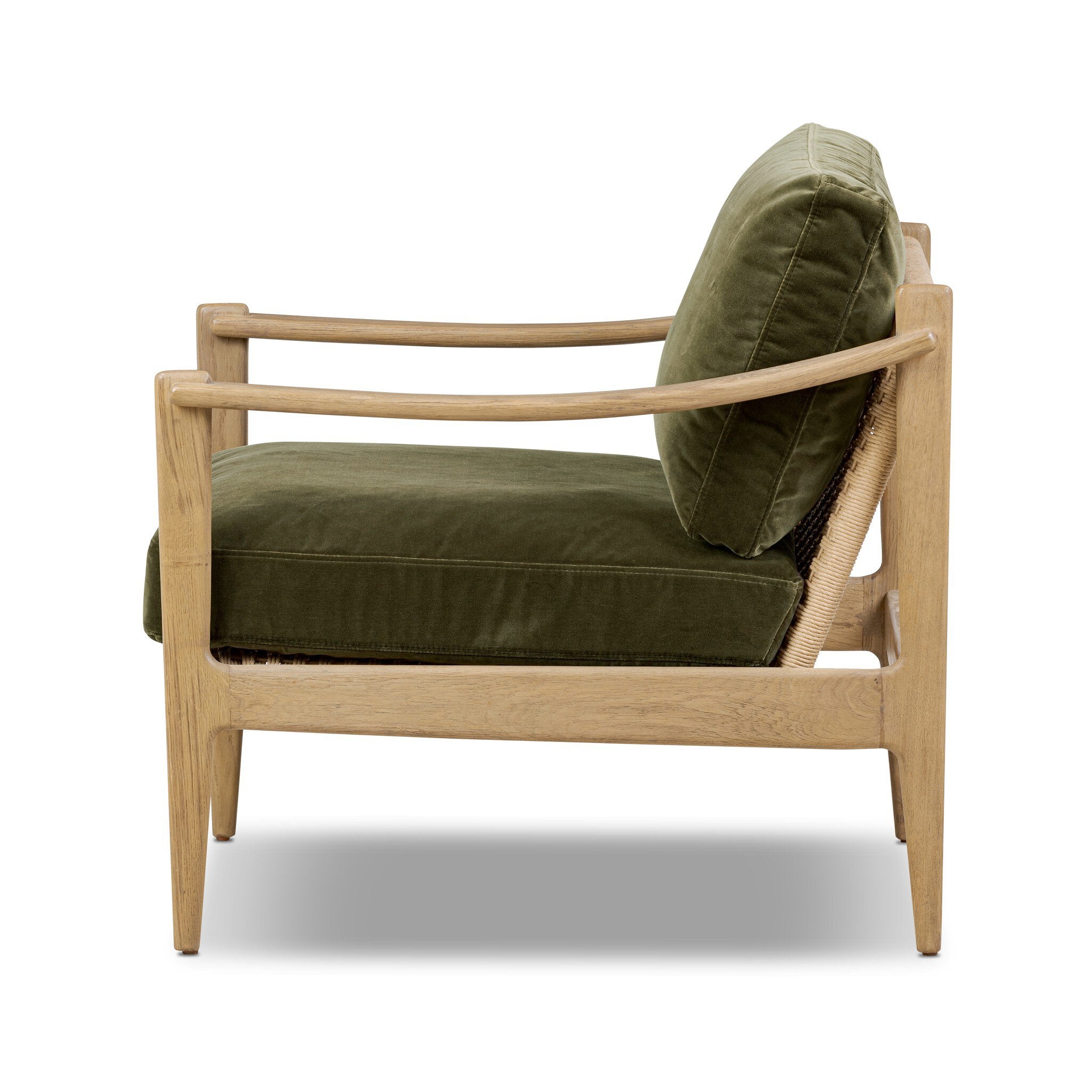 Four Hands Barwin Chair — Surrey Olive-Aged Natural Oak-Natural Paper Cord - 4mm