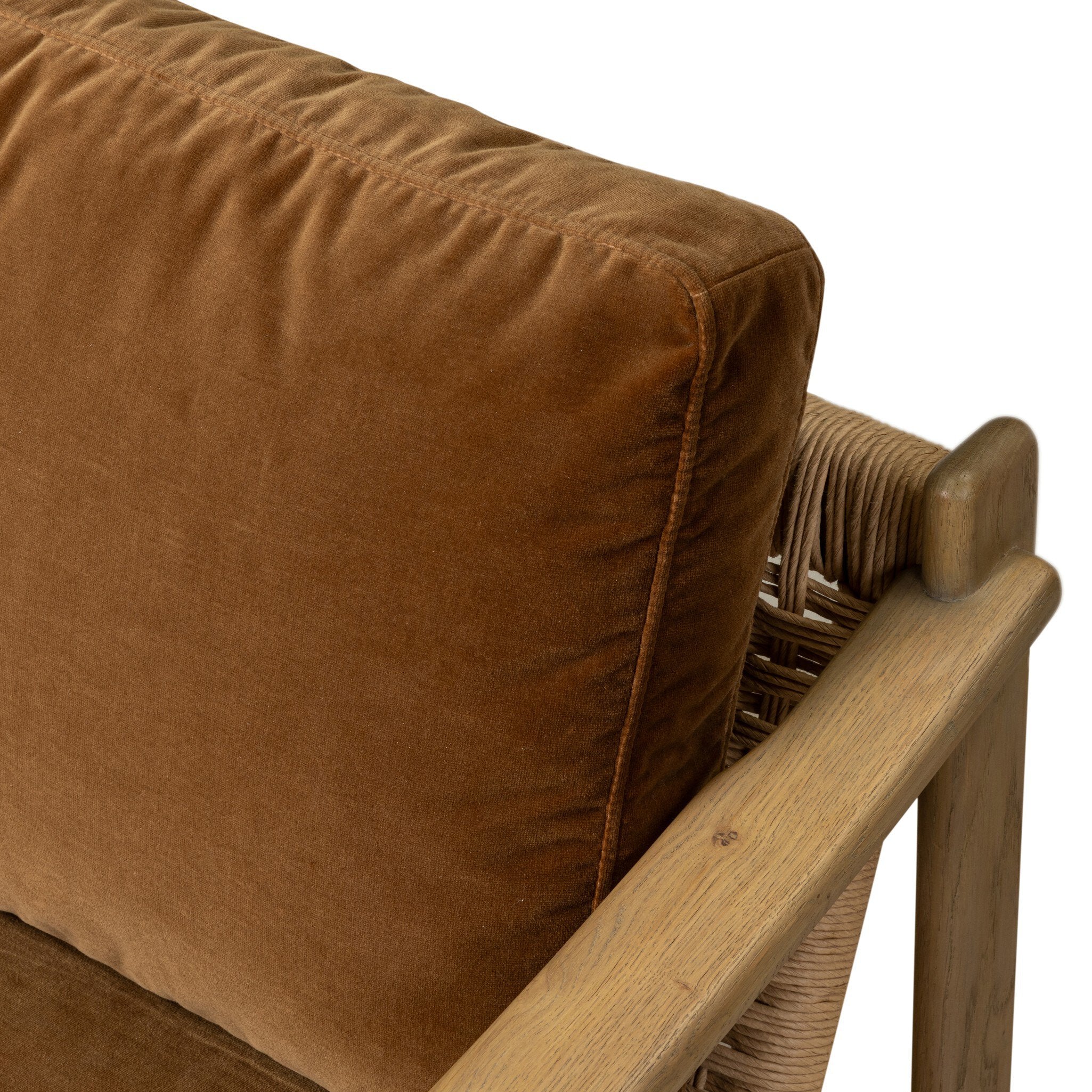 Four Hands Barwin Chair — Surrey Ochre-Aged Natural Oak-Natural Paper Cord - 4mm