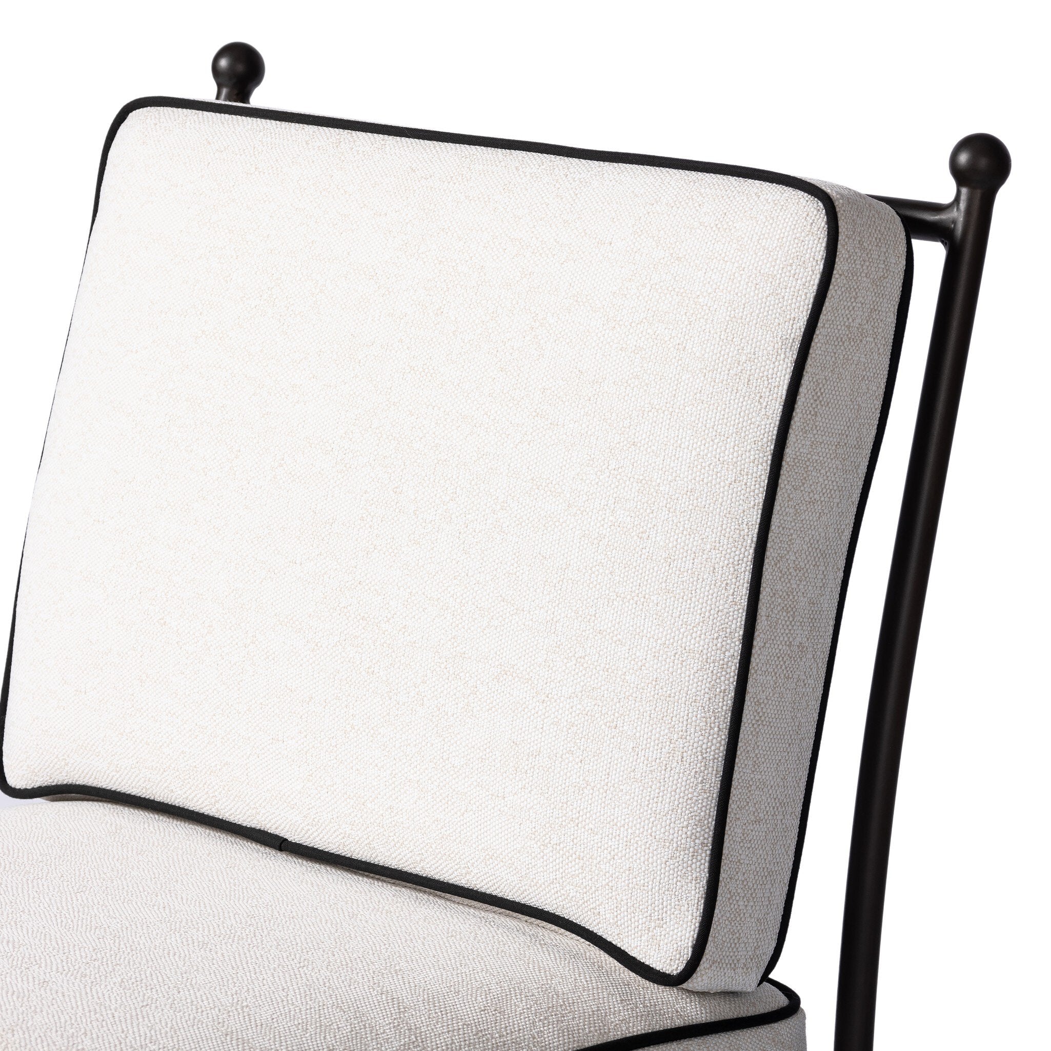 Four Hands Tally Outdoor Dining Chair — Alessi Linen-Montreux Obsidian-Matte Gunmetal