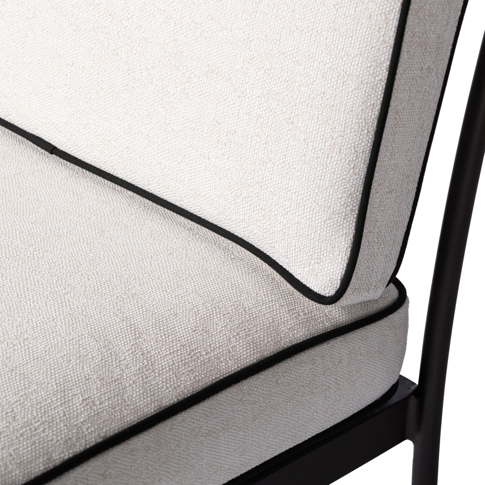 Four Hands Tally Outdoor Dining Chair — Alessi Linen-Montreux Obsidian-Matte Gunmetal