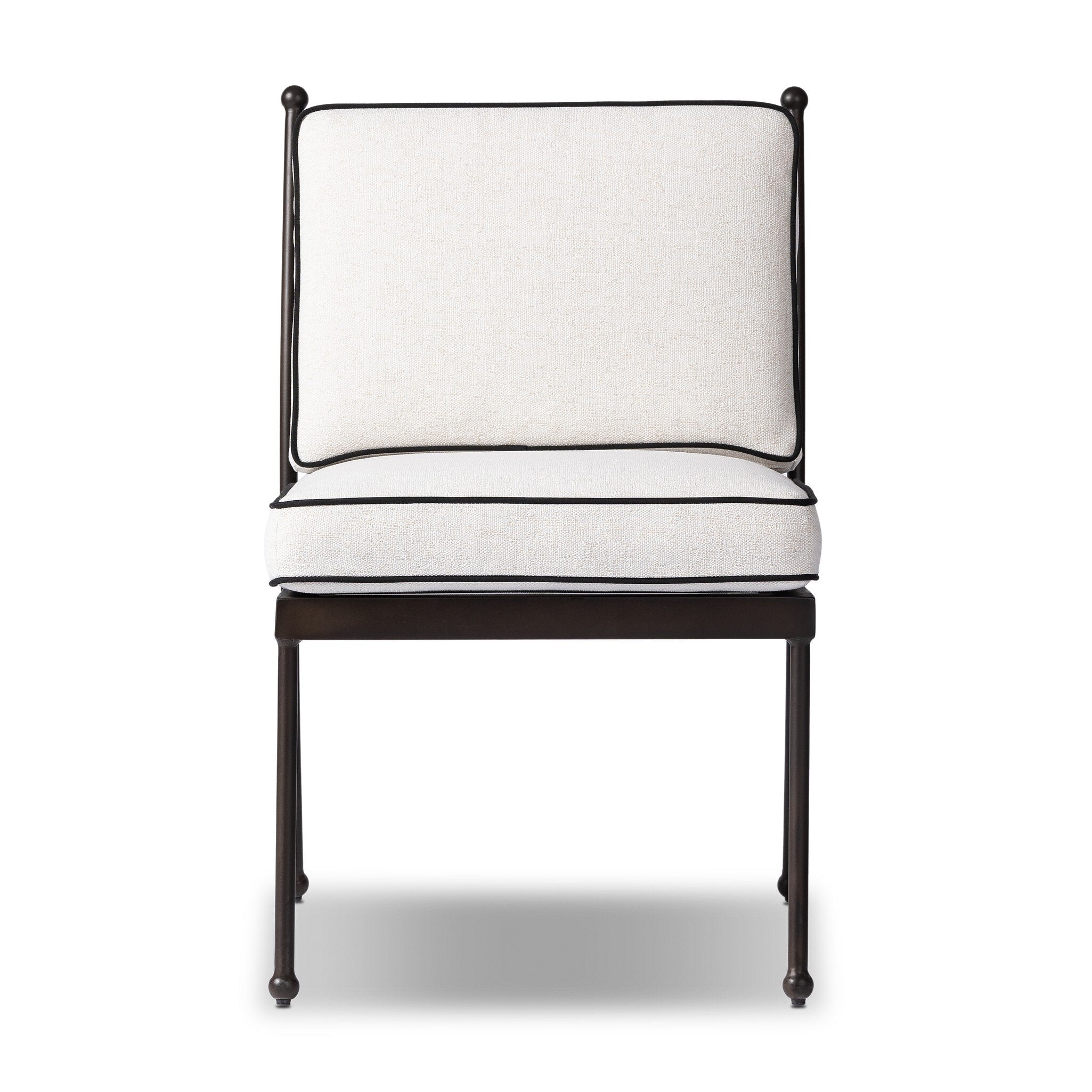 Four Hands Tally Outdoor Dining Chair — Alessi Linen-Montreux Obsidian-Matte Gunmetal