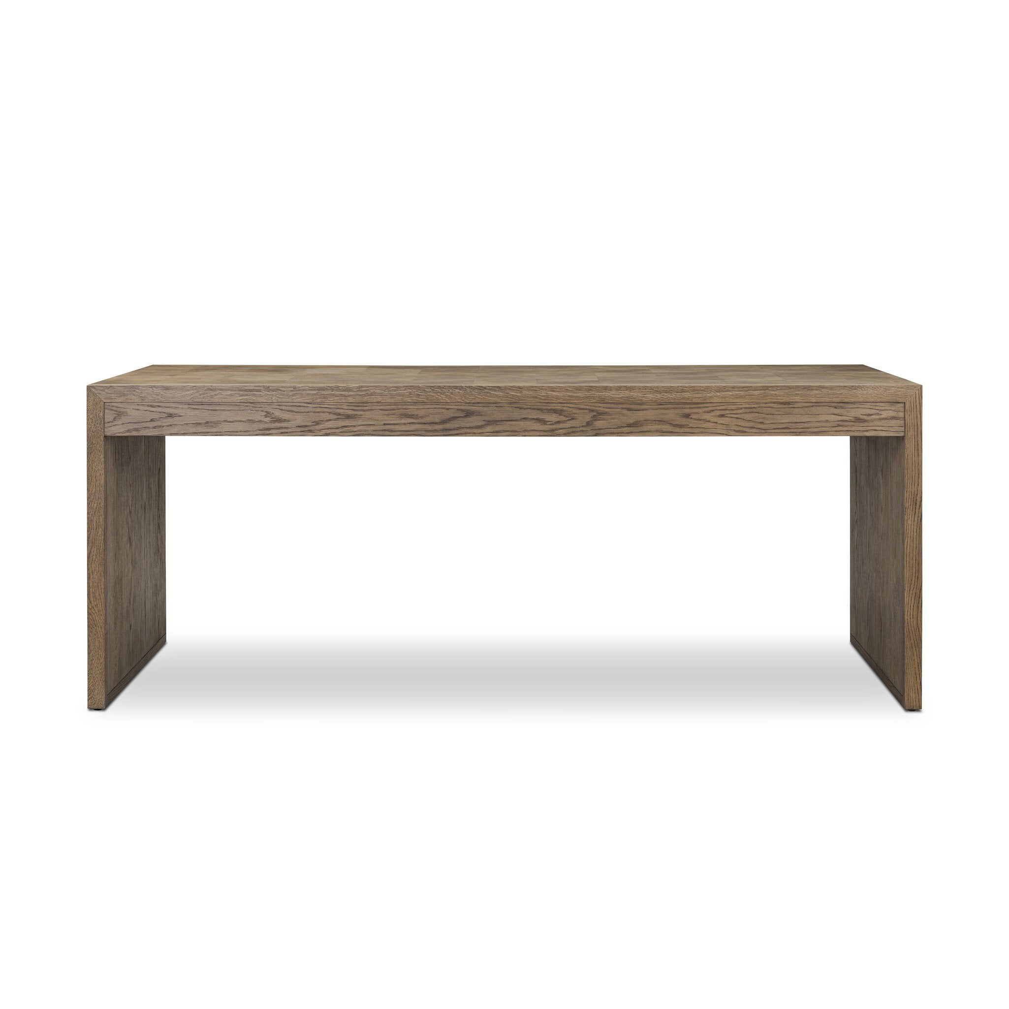 Four Hands Salta Desk — Brown Oak Thick Veneer-Brown Oak Thin Oyster-Brown Oak Solid