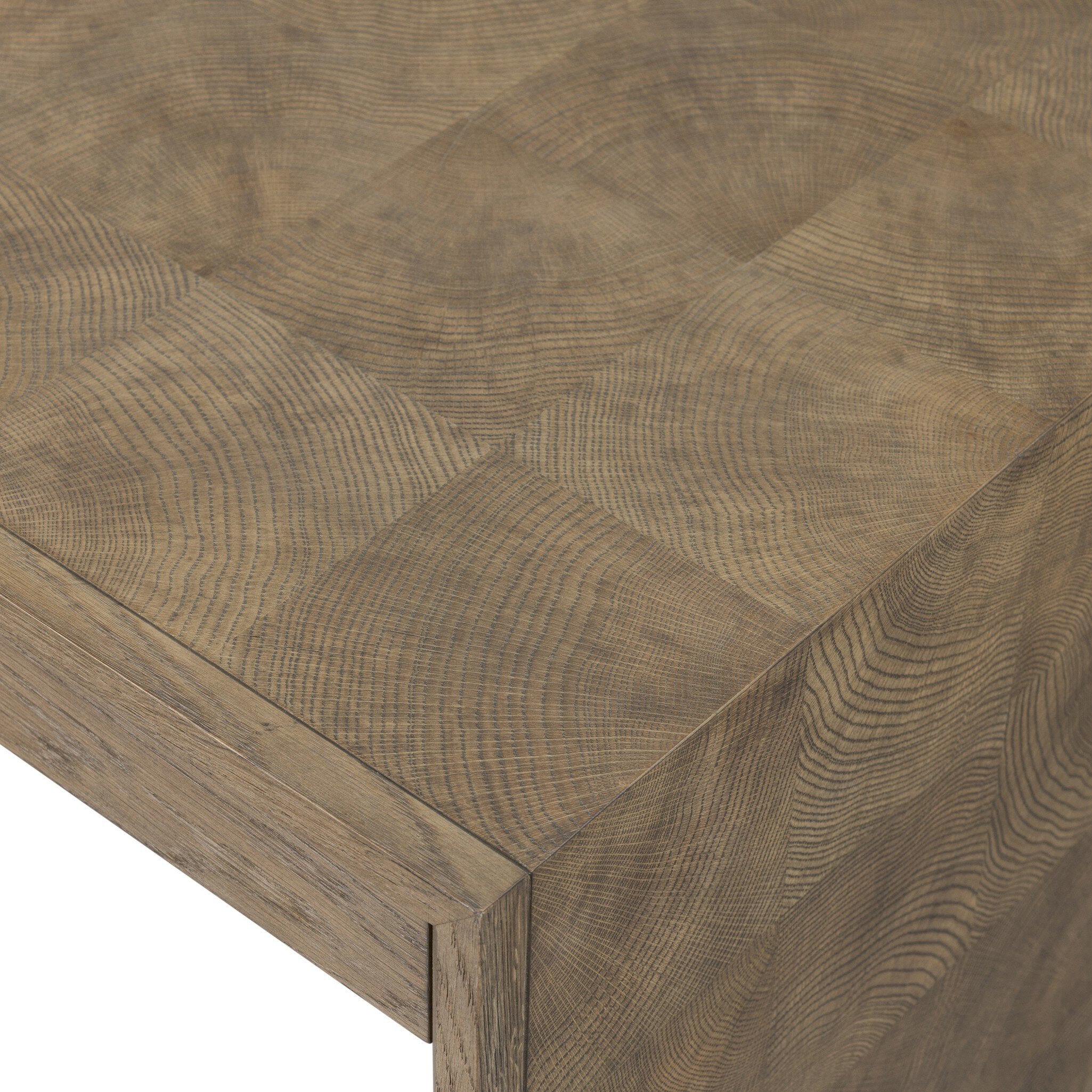 Four Hands Salta Desk — Brown Oak Thick Veneer-Brown Oak Thin Oyster-Brown Oak Solid