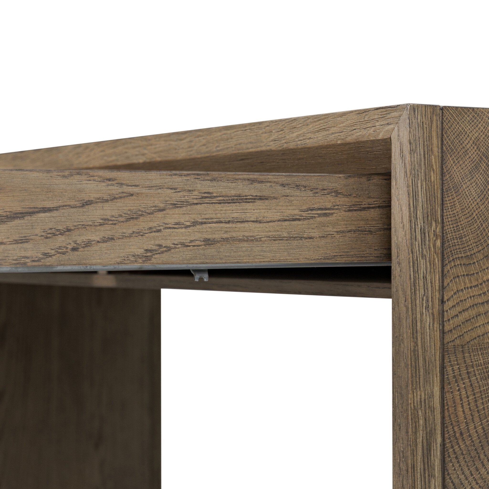 Four Hands Salta Desk — Brown Oak Thick Veneer-Brown Oak Thin Oyster-Brown Oak Solid