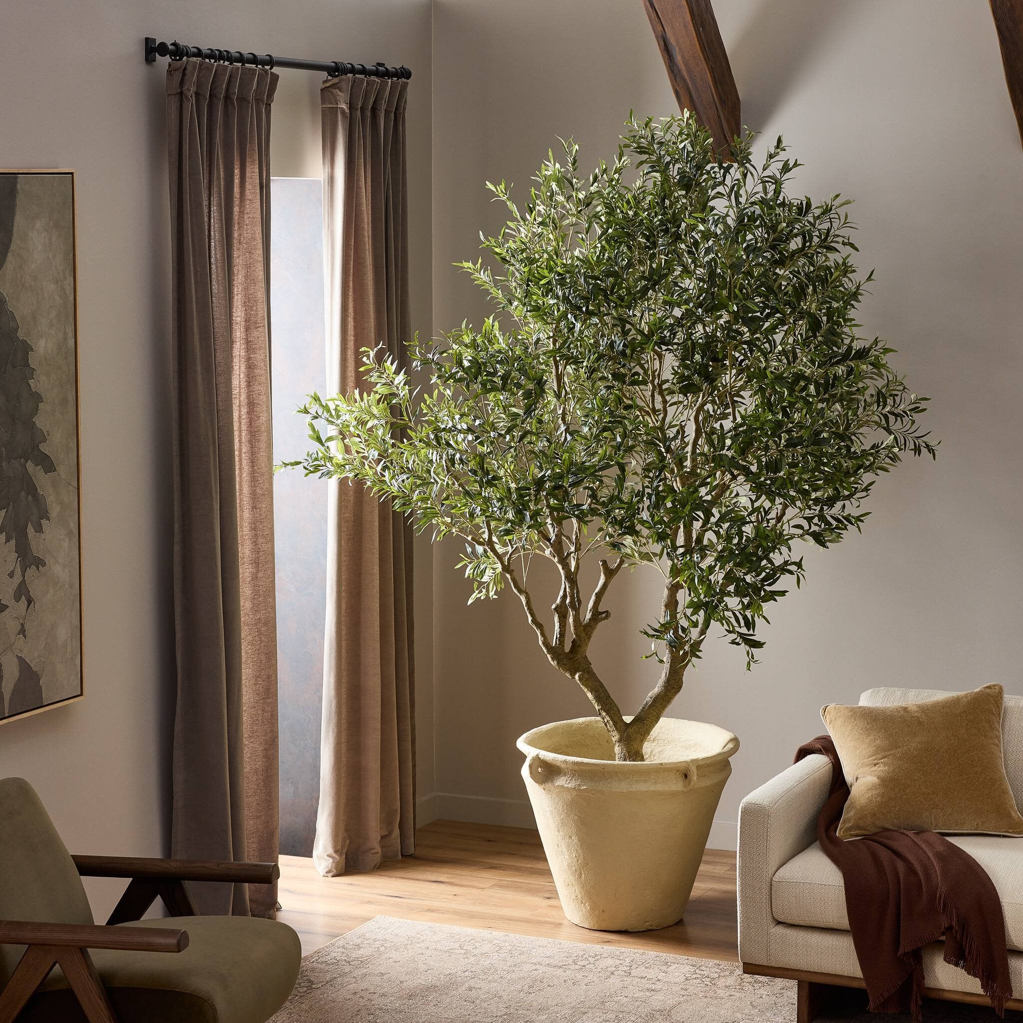 Four Hands Faux Olive Tree Wide — Faux Olive Tree Wide-8'