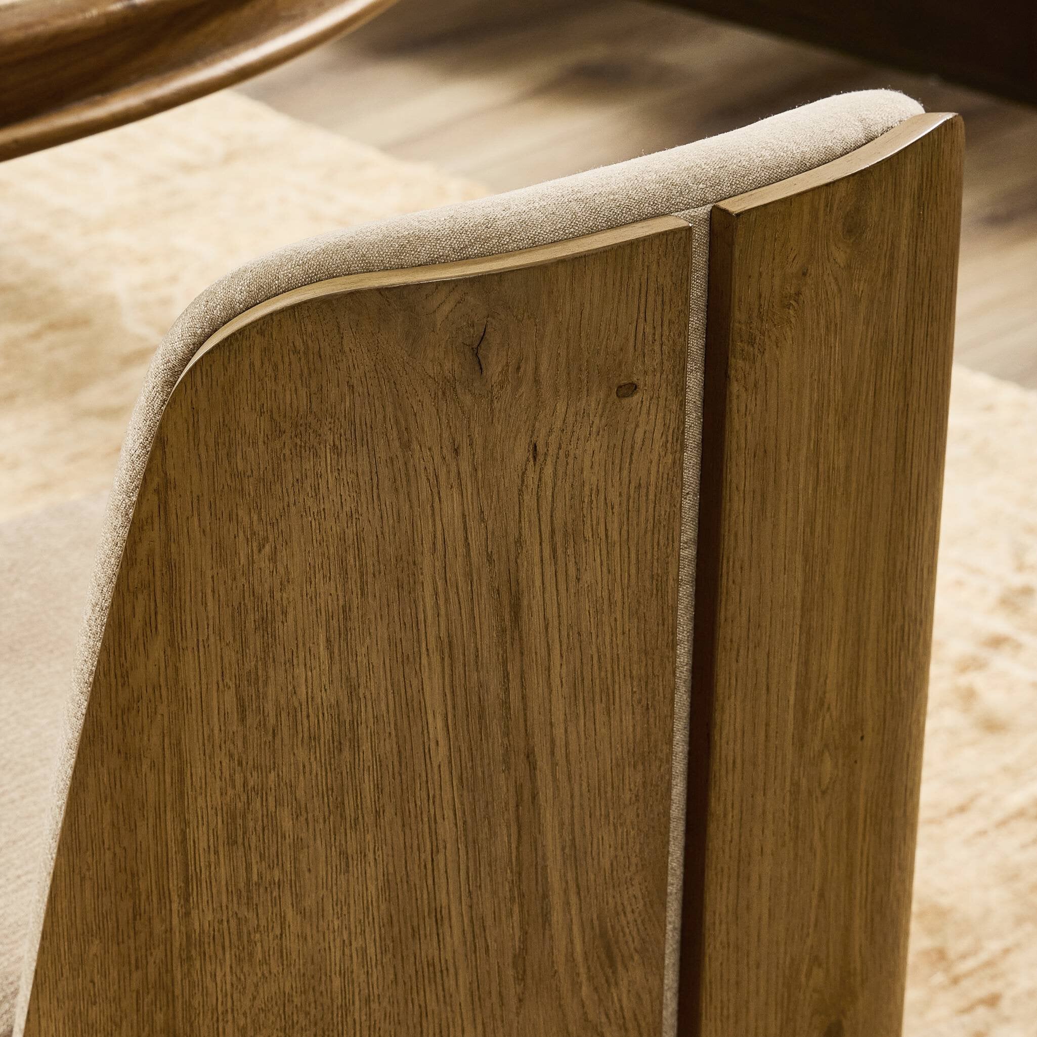 Four Hands Hemphill Dining Chair — Laughlin Natural-Aged Smoked Oak-Aged Smoked Oak Veneer