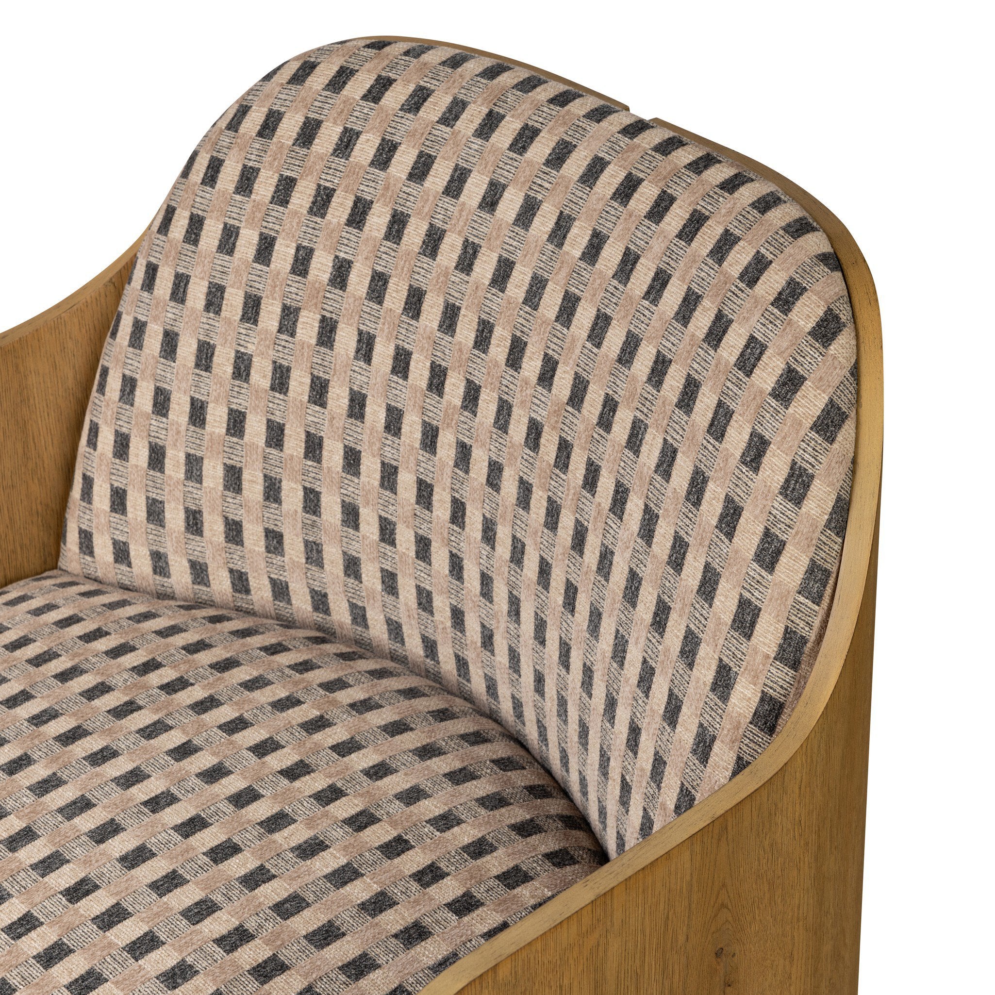 Four Hands Hemphill Swivel Chair — Firefinch Fawn-Aged Smoked Oak
