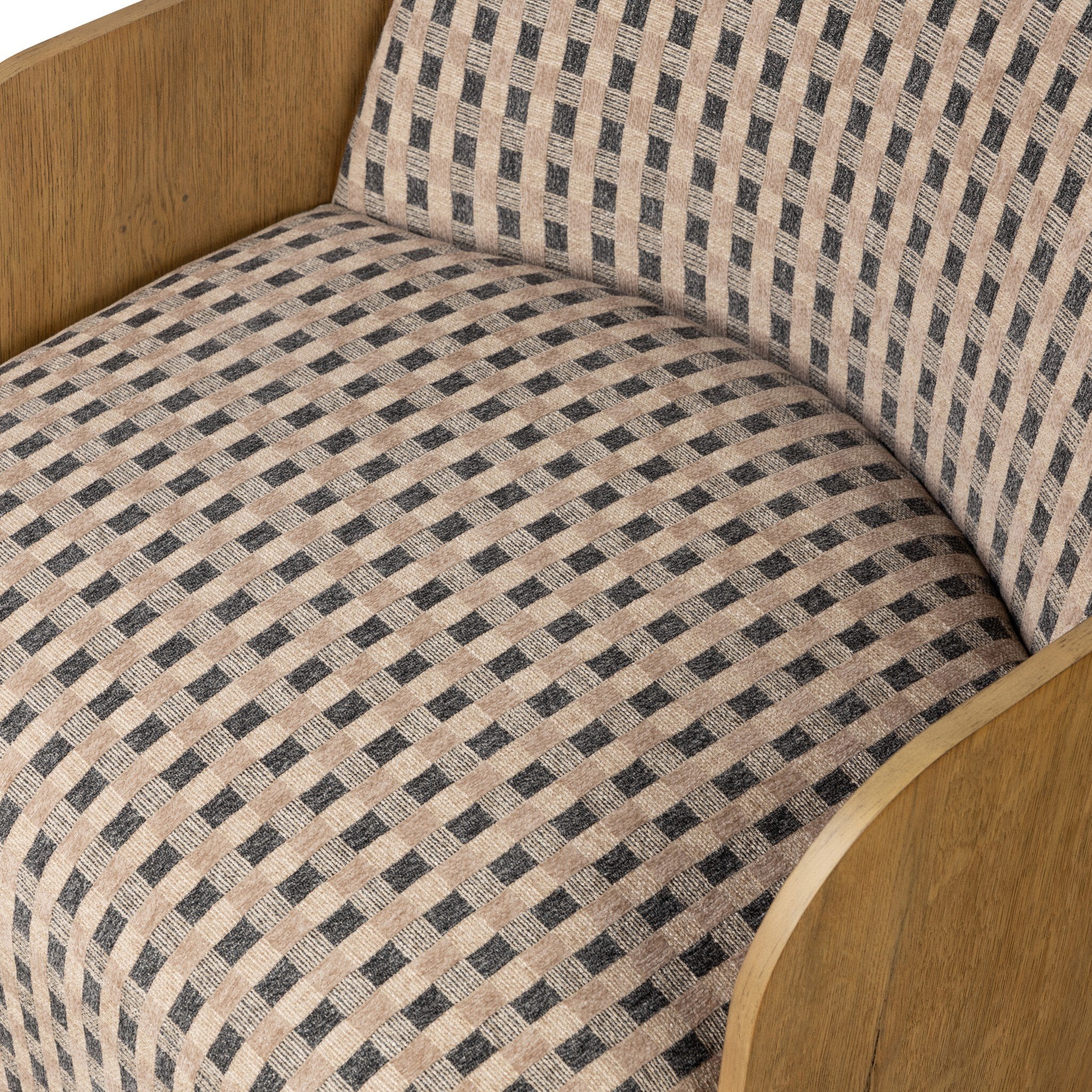 Four Hands Hemphill Swivel Chair — Firefinch Fawn-Aged Smoked Oak