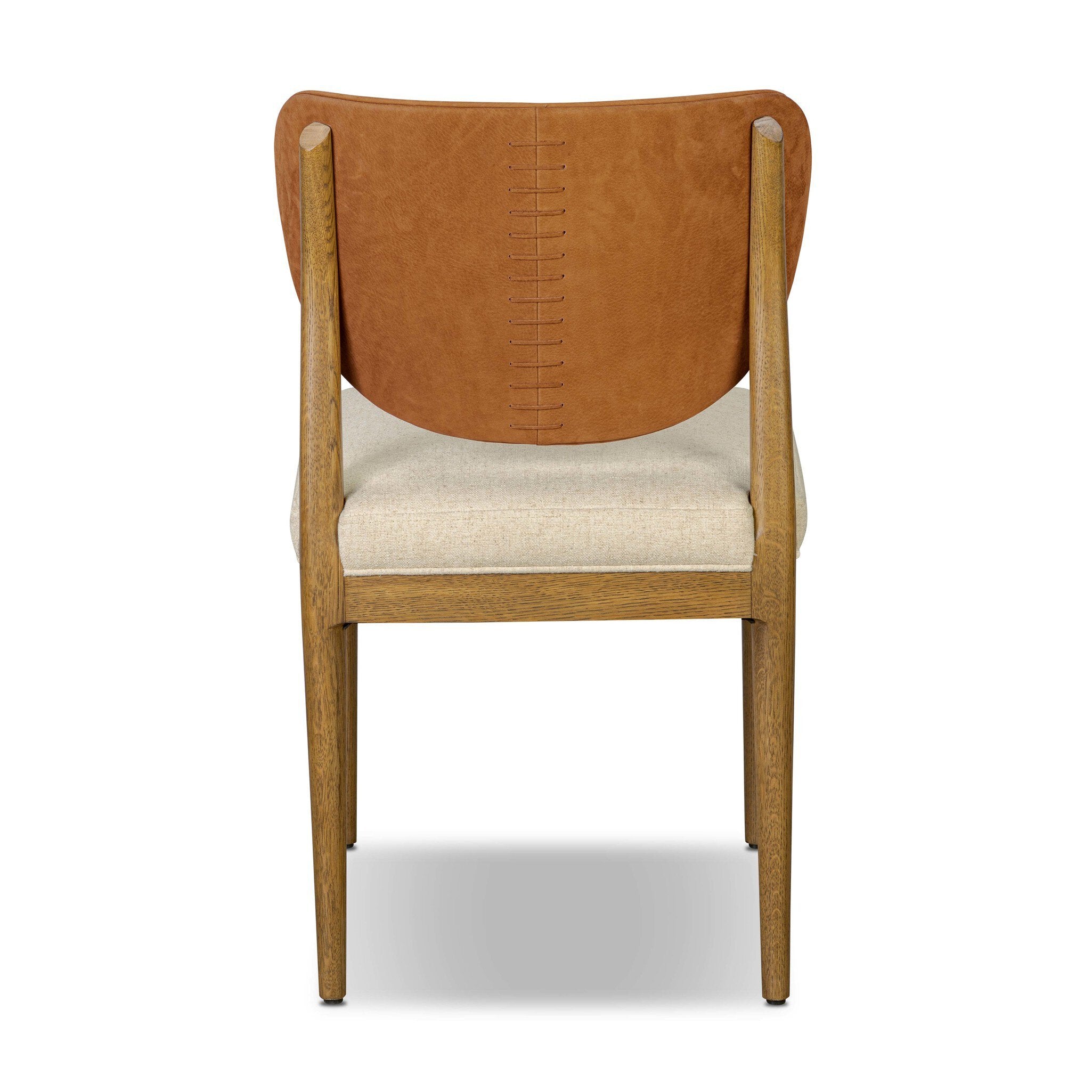 Four Hands Arlow Dining Chair — Nubuck Cognac-Antwerp Natural-Amber Oak