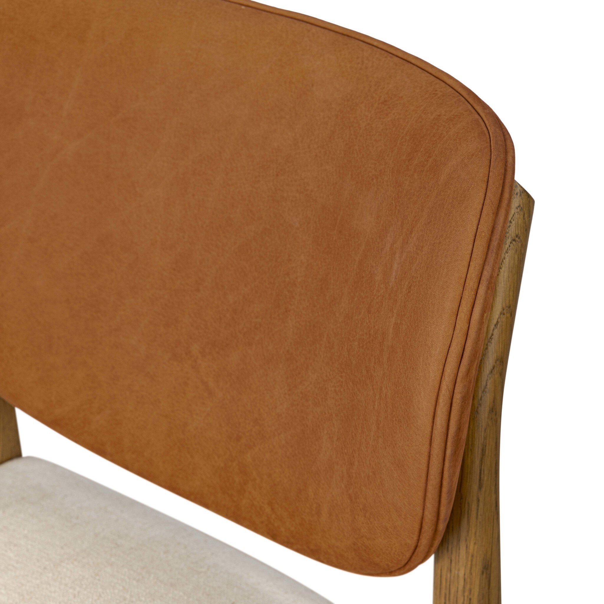 Four Hands Arlow Dining Chair — Nubuck Cognac-Antwerp Natural-Amber Oak