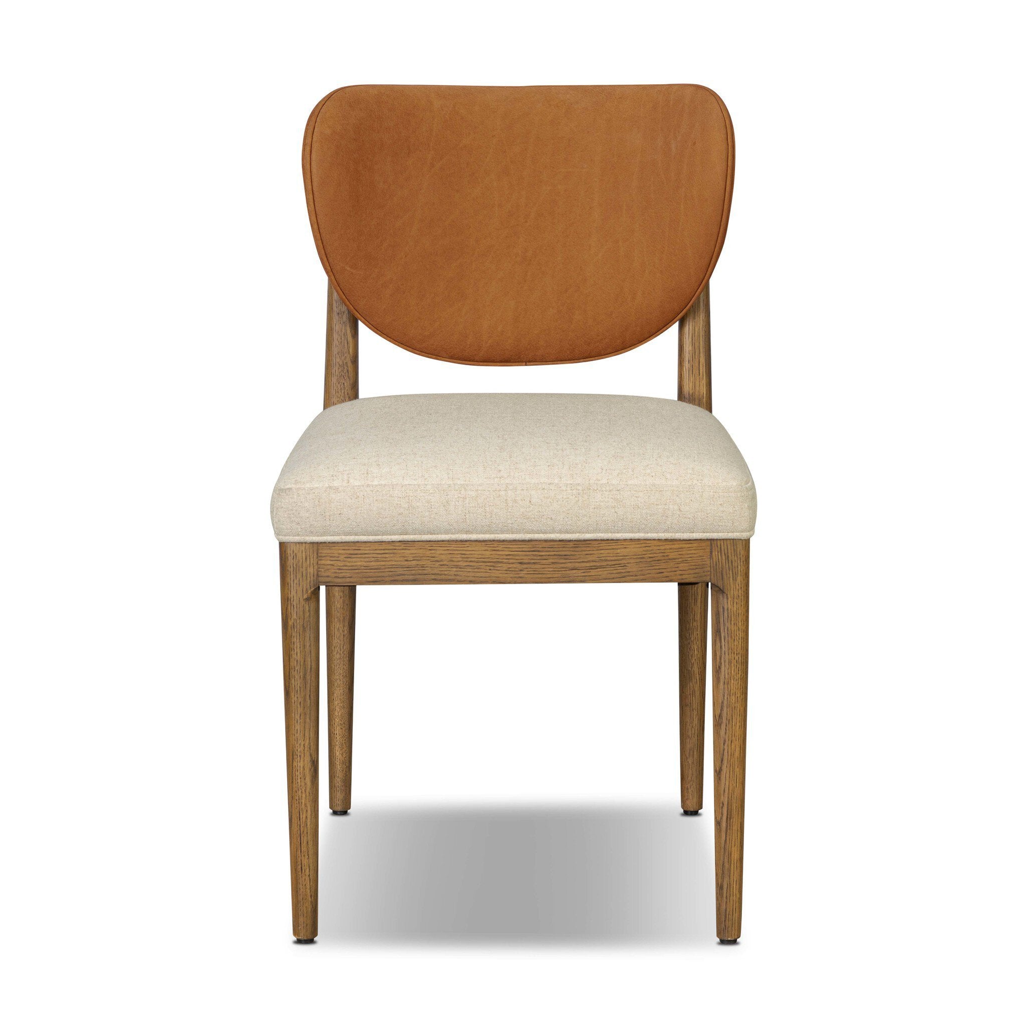 Four Hands Arlow Dining Chair — Nubuck Cognac-Antwerp Natural-Amber Oak