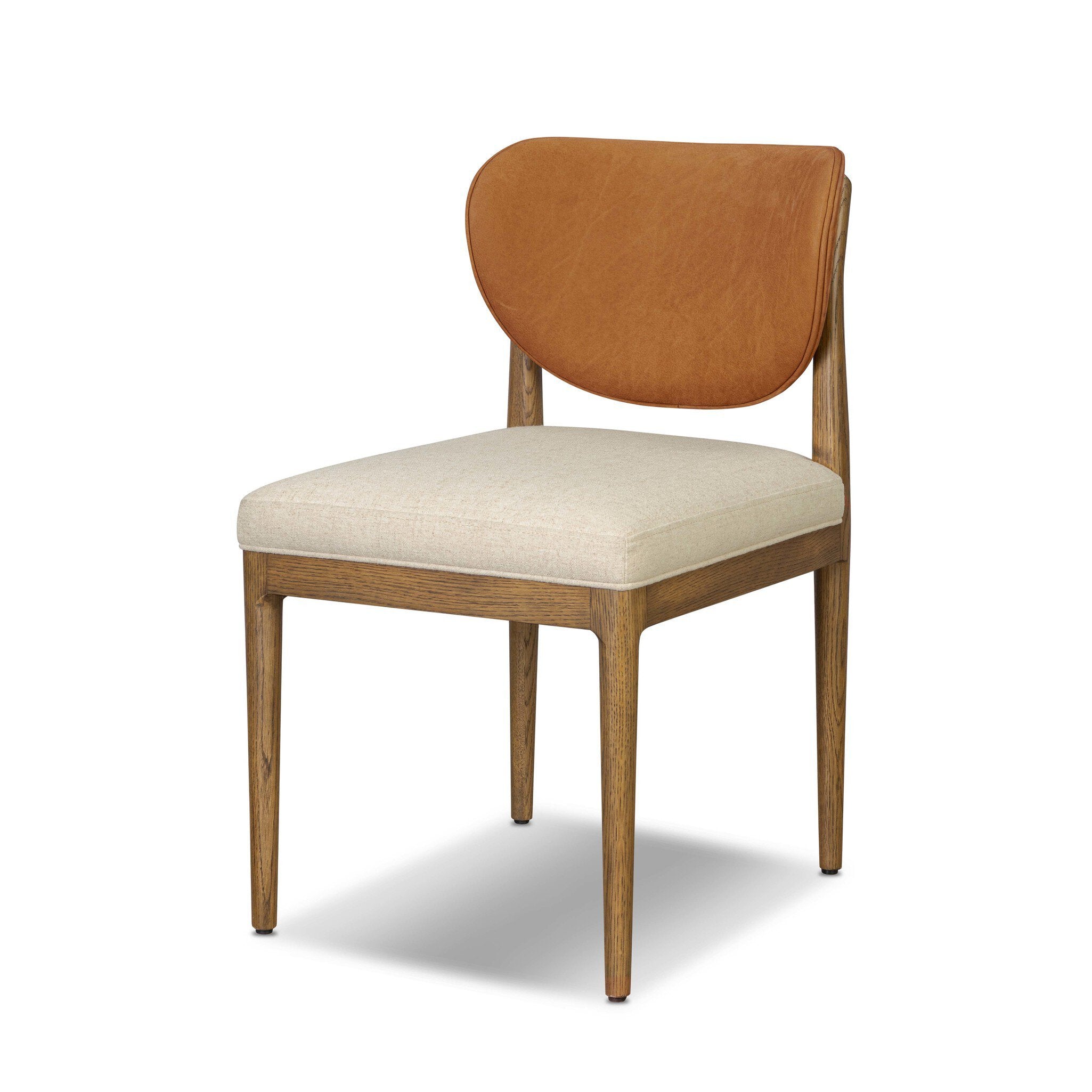 Four Hands Arlow Dining Chair — Nubuck Cognac-Antwerp Natural-Amber Oak