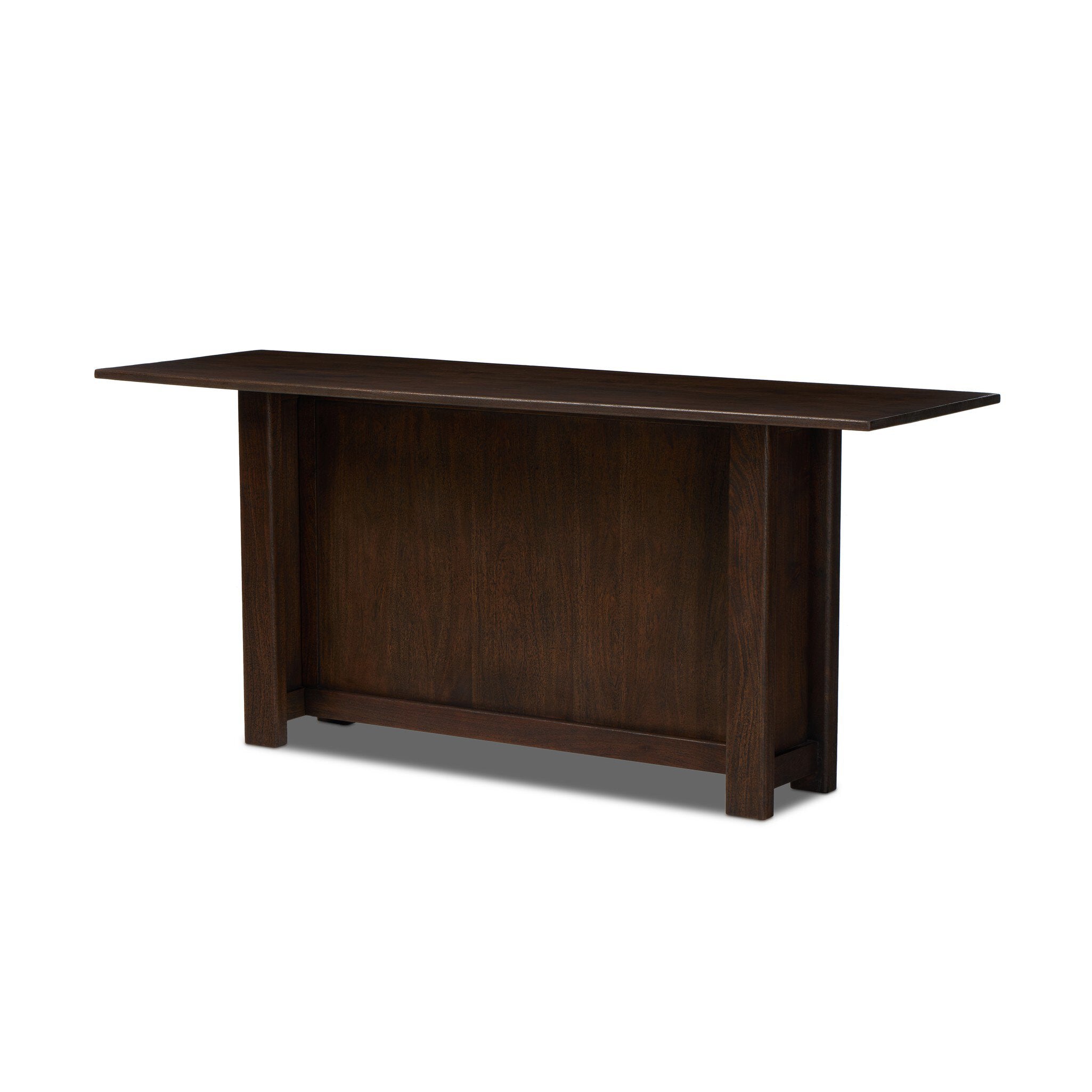 Four Hands Canton Bar + Counter Table — Dark Brown Acacia-Dark Brown Acacia Veneer-Counter