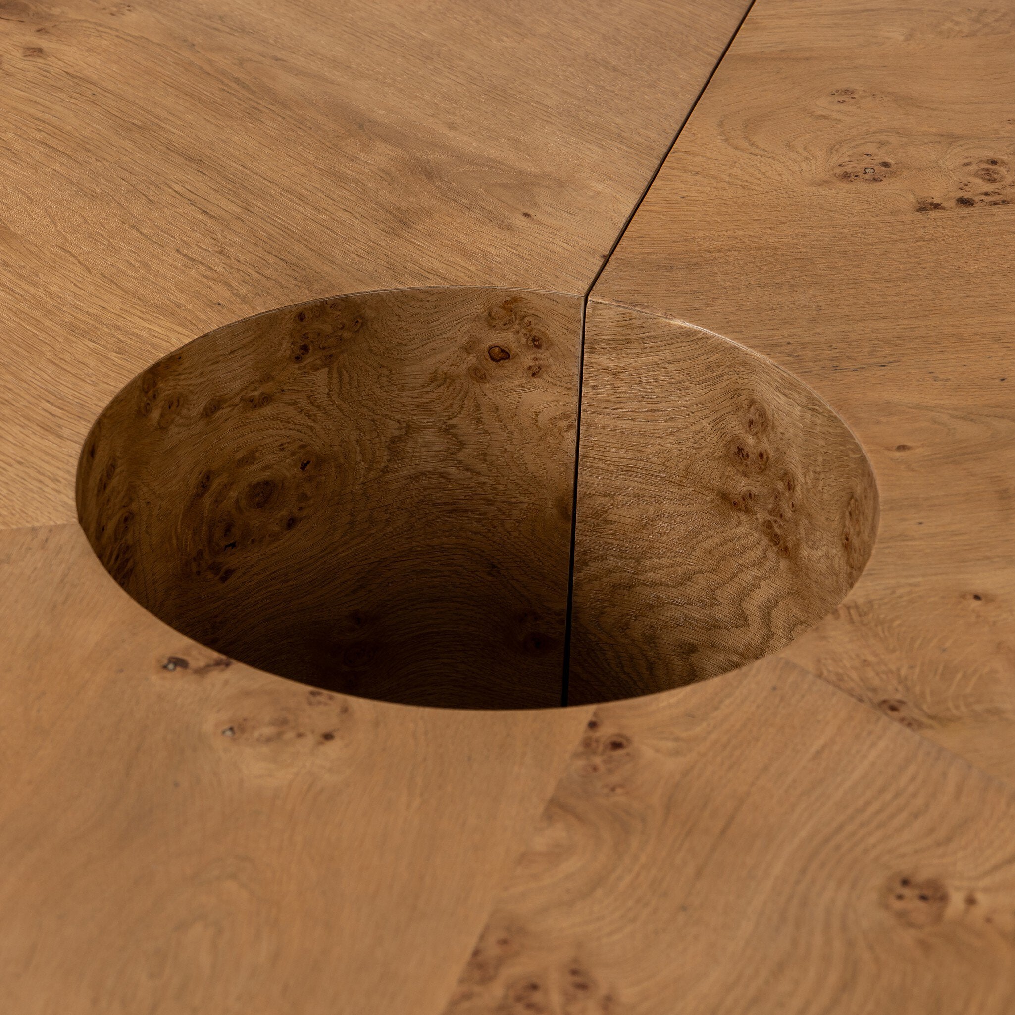 Four Hands Rue Coffee Table — Barley Medium Burl Oak-Barley Medium Burl Oak Solid