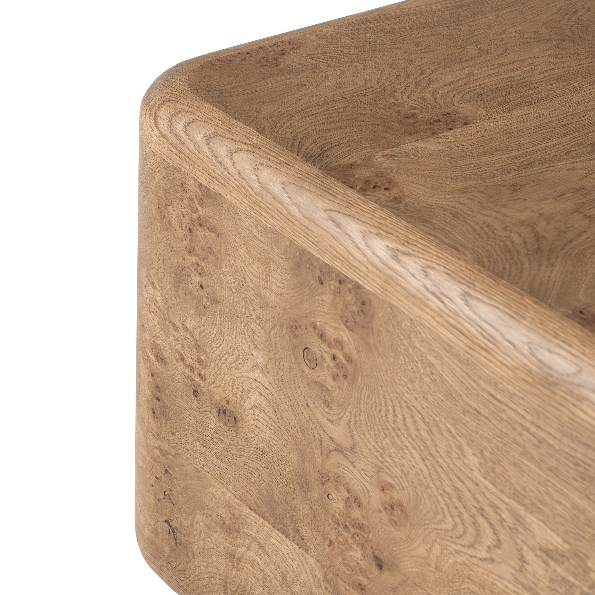 Four Hands Talessi Square Coffee Table — Wheat Medium Burl Oak-Wheat Medium Burl Oak Solid
