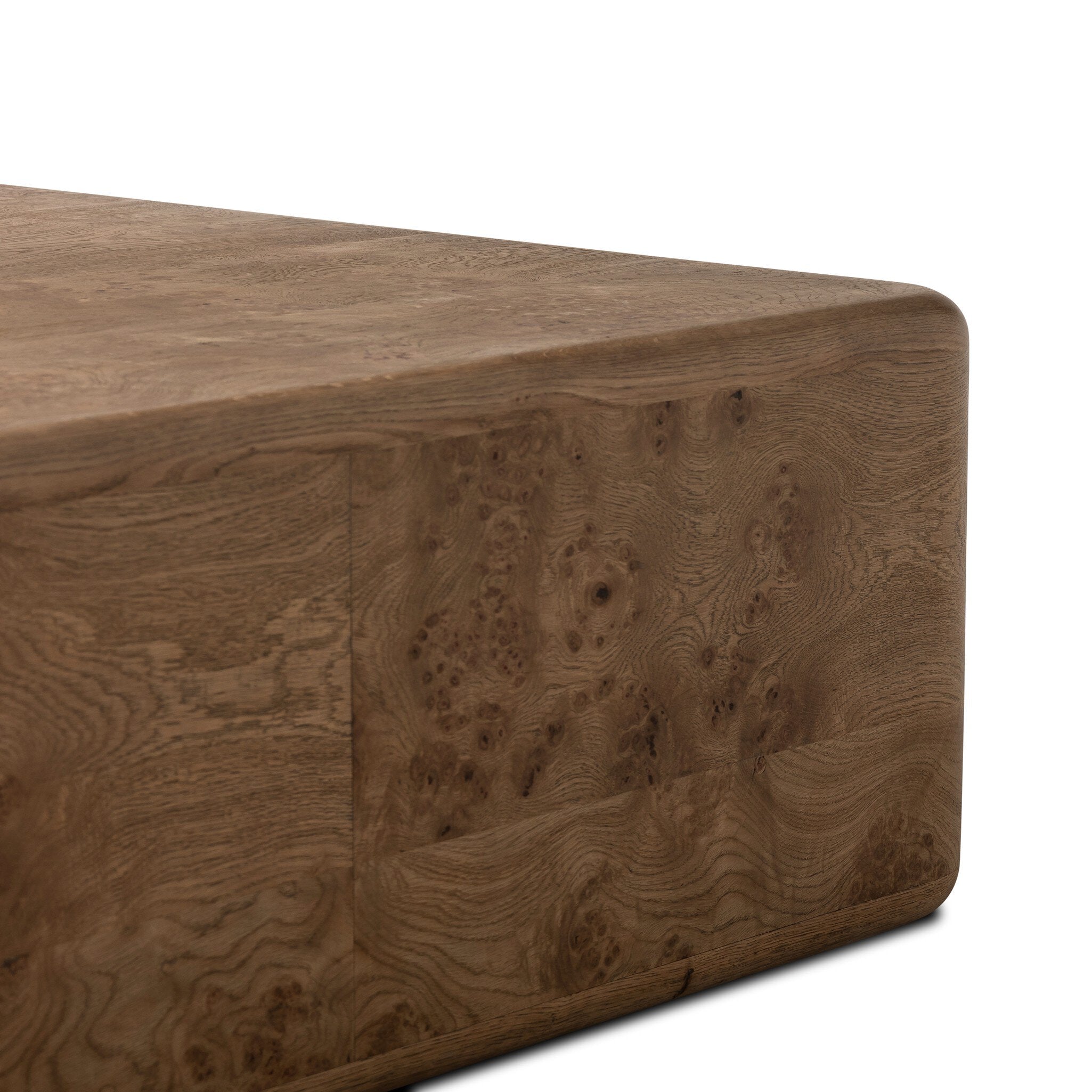 Four Hands Talessi Square Coffee Table — Wheat Medium Burl Oak-Wheat Medium Burl Oak Solid