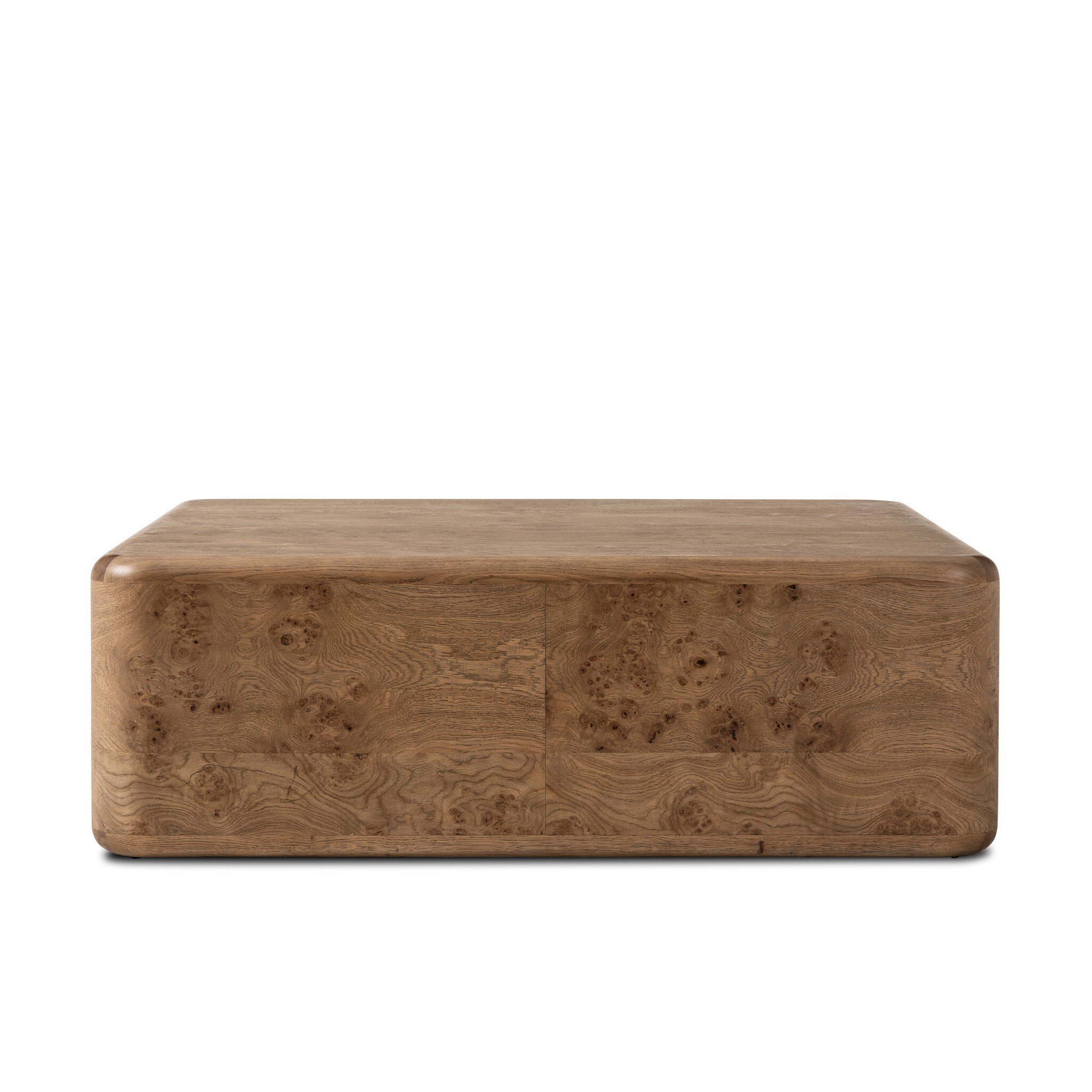 Four Hands Talessi Square Coffee Table — Wheat Medium Burl Oak-Wheat Medium Burl Oak Solid