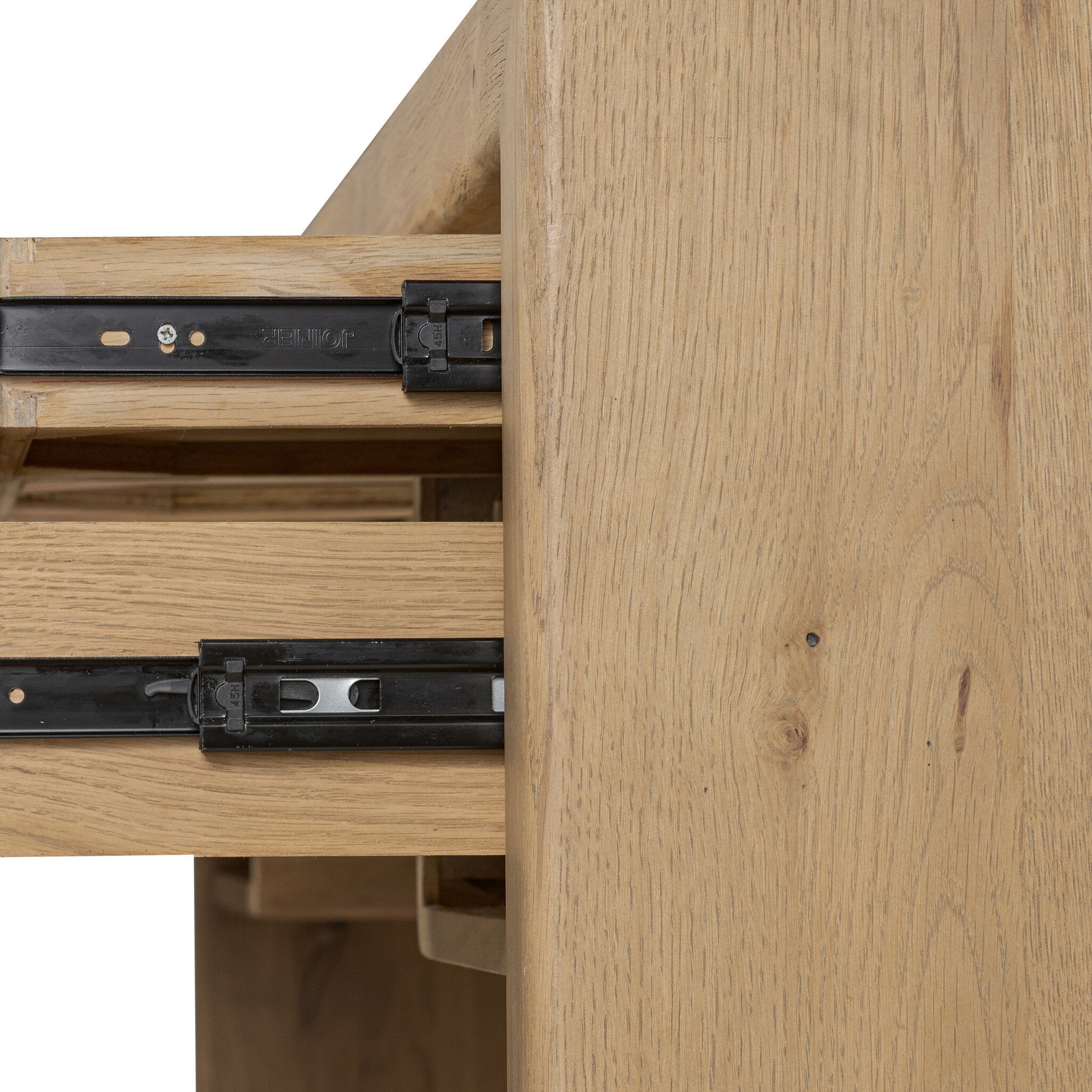Four Hands Nico Desk — Aged Natural Oak Veneer-Palermo Drift-Bronze Antimony