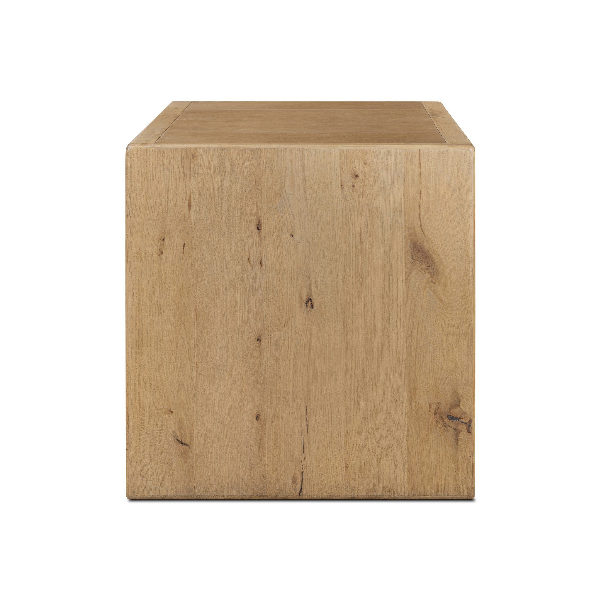 Four Hands Nico Desk — Aged Natural Oak Veneer-Palermo Drift-Bronze Antimony