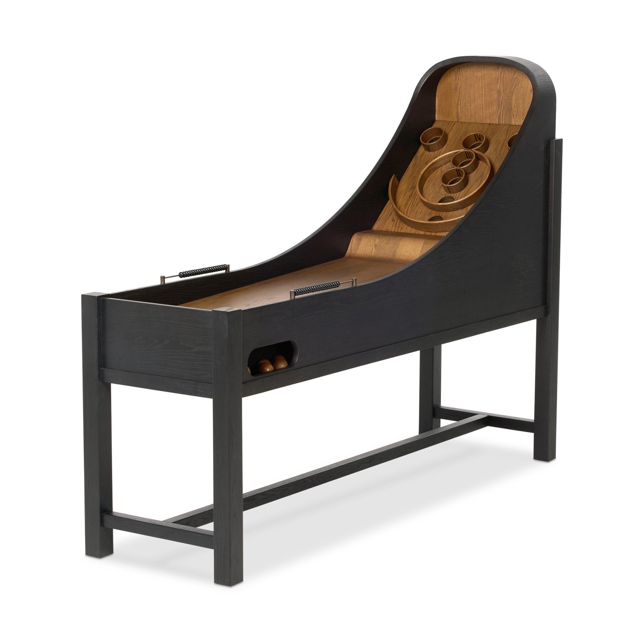 Four Hands Skee Ball — Distressed Black Oak Veneer-Tan Oak Veneer-Tan Oak