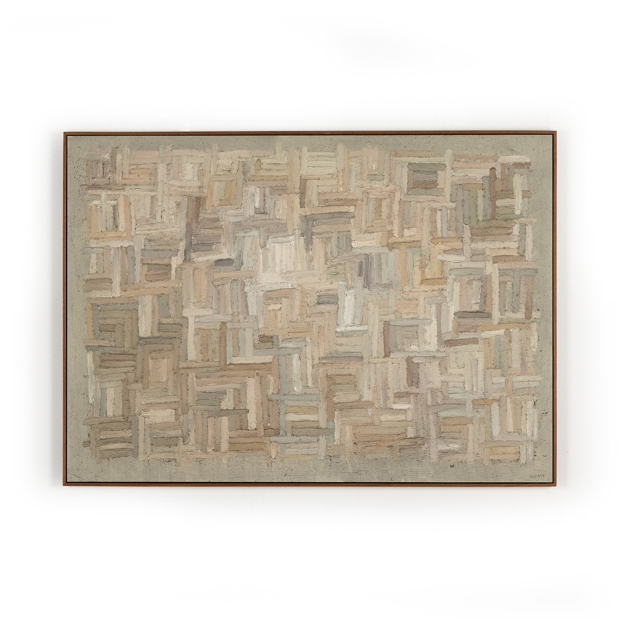 Four Hands Into The New No. 3 by Tyler Guinn — 251932-003 - 60.0x43.25-Walnut Floater-Oversized