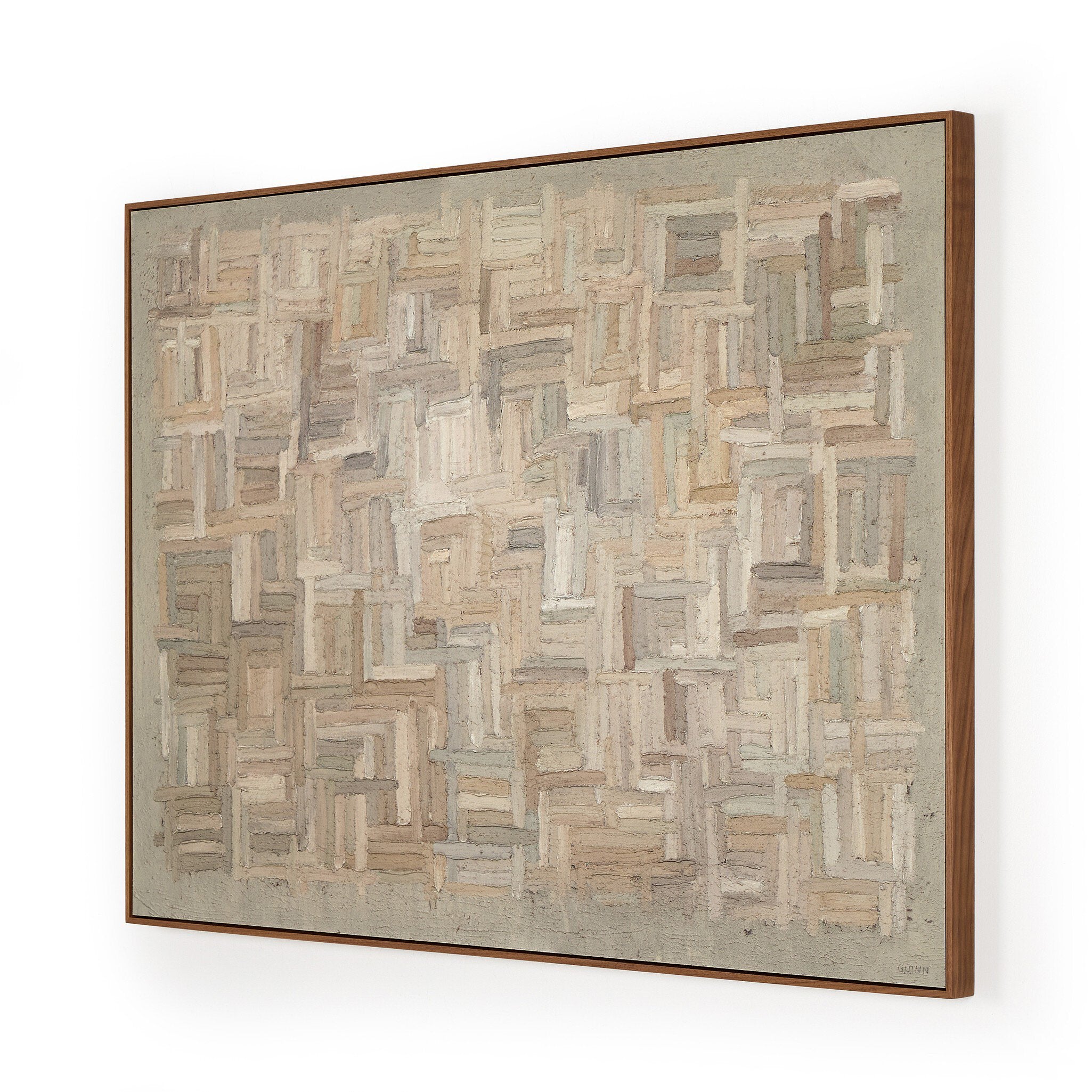 Four Hands Into The New No. 3 by Tyler Guinn — 251932-003 - 60.0x43.25-Walnut Floater-Oversized