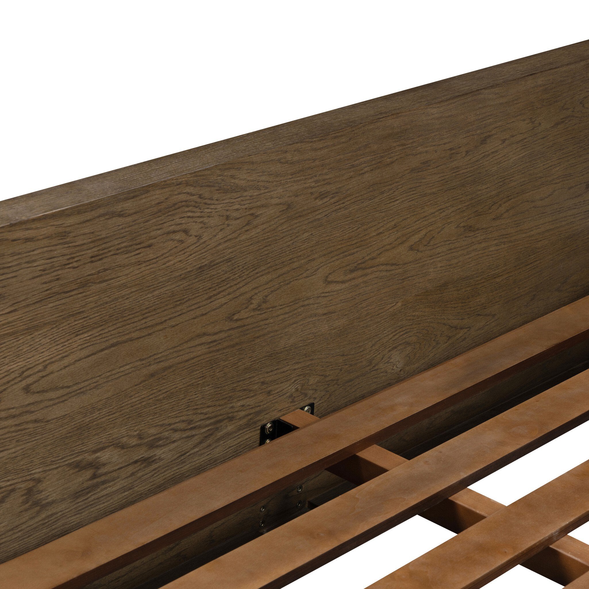 Four Hands Salta Bed — Brown Oak Thin Oyster-Brown Oak Thick Veneer-Brown Oak Solid-Queen